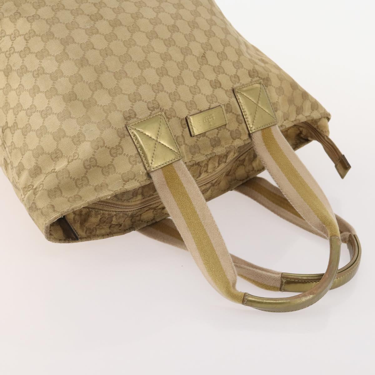 GUCCI GG Canvas Sherry Line Shoulder Bag Canvas 2 Set Beige Auth BA12349