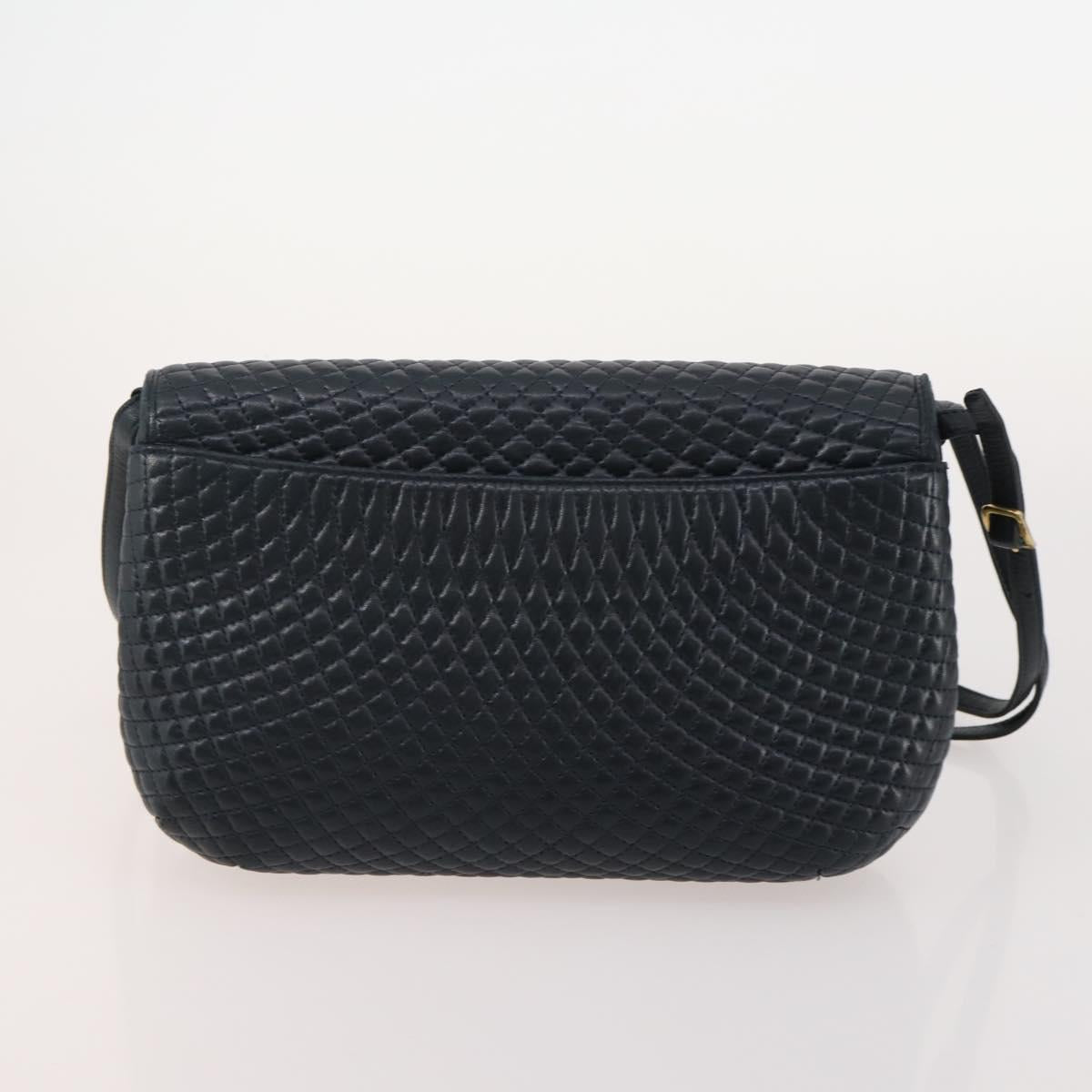 BALLY Shoulder Bag Leather 3 Set Navy Black Brown Auth BA12350