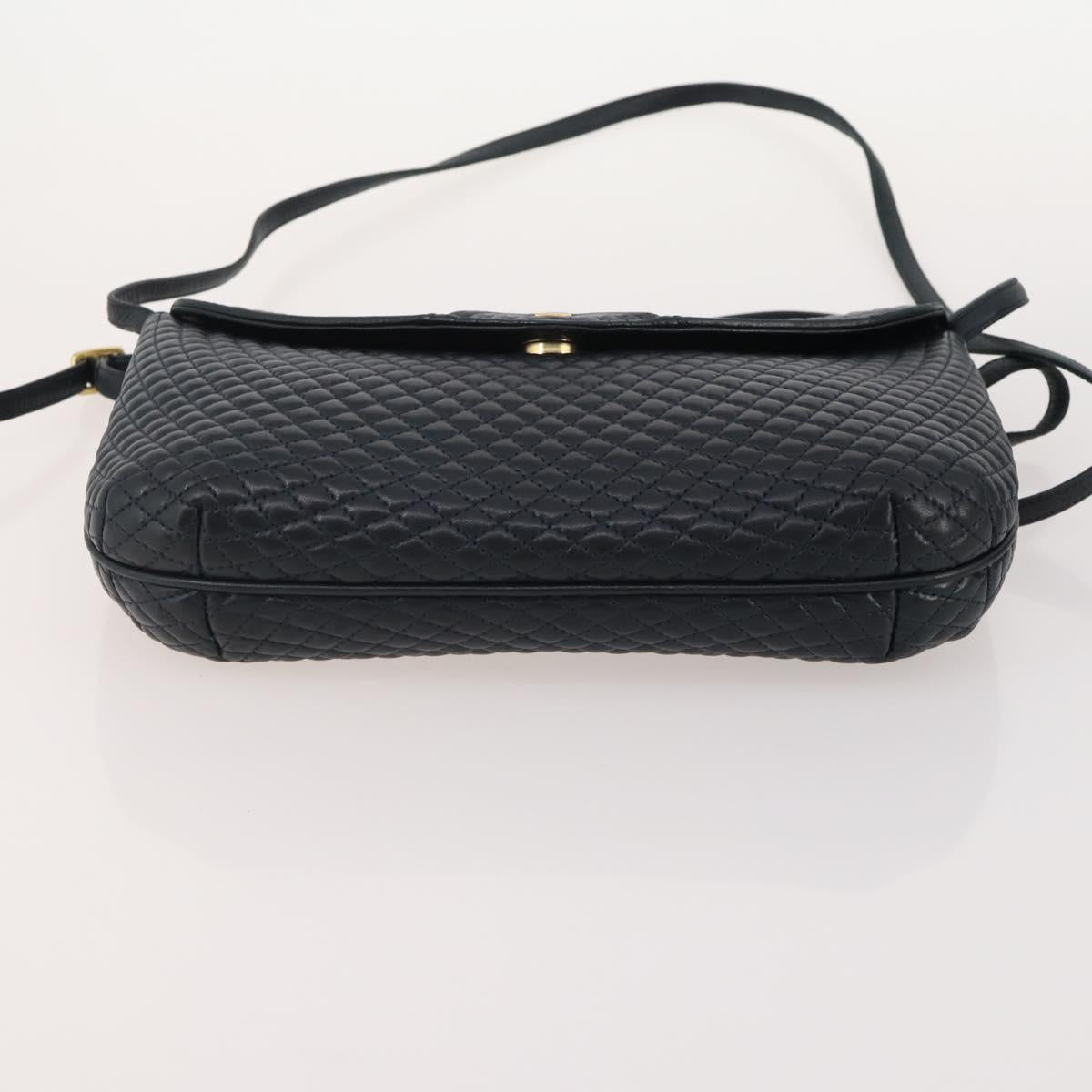 BALLY Shoulder Bag Leather 3 Set Navy Black Brown Auth BA12350