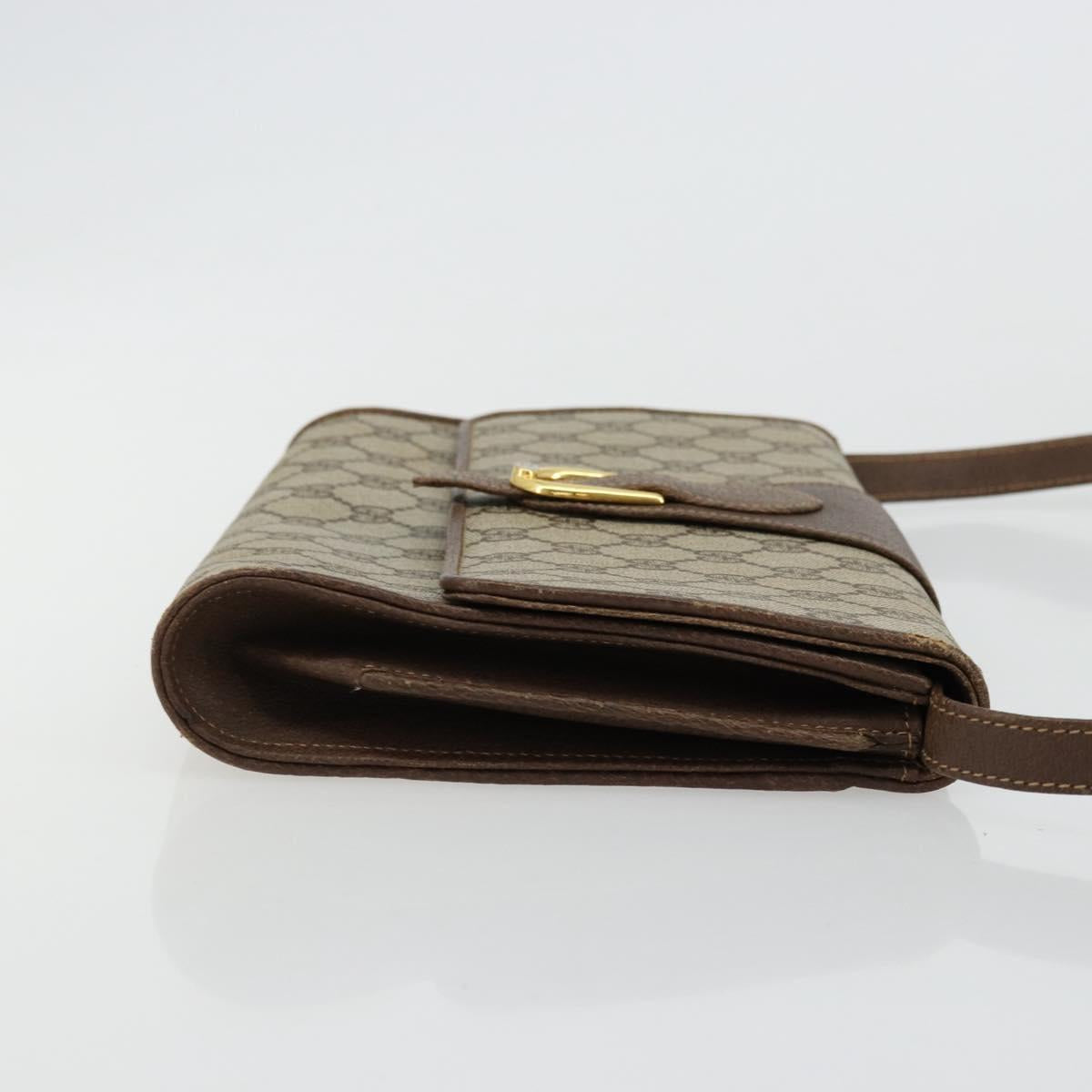 GUCCI GG Supreme Shoulder Bag PVC Beige Gold 904 02 050 Auth BA12354