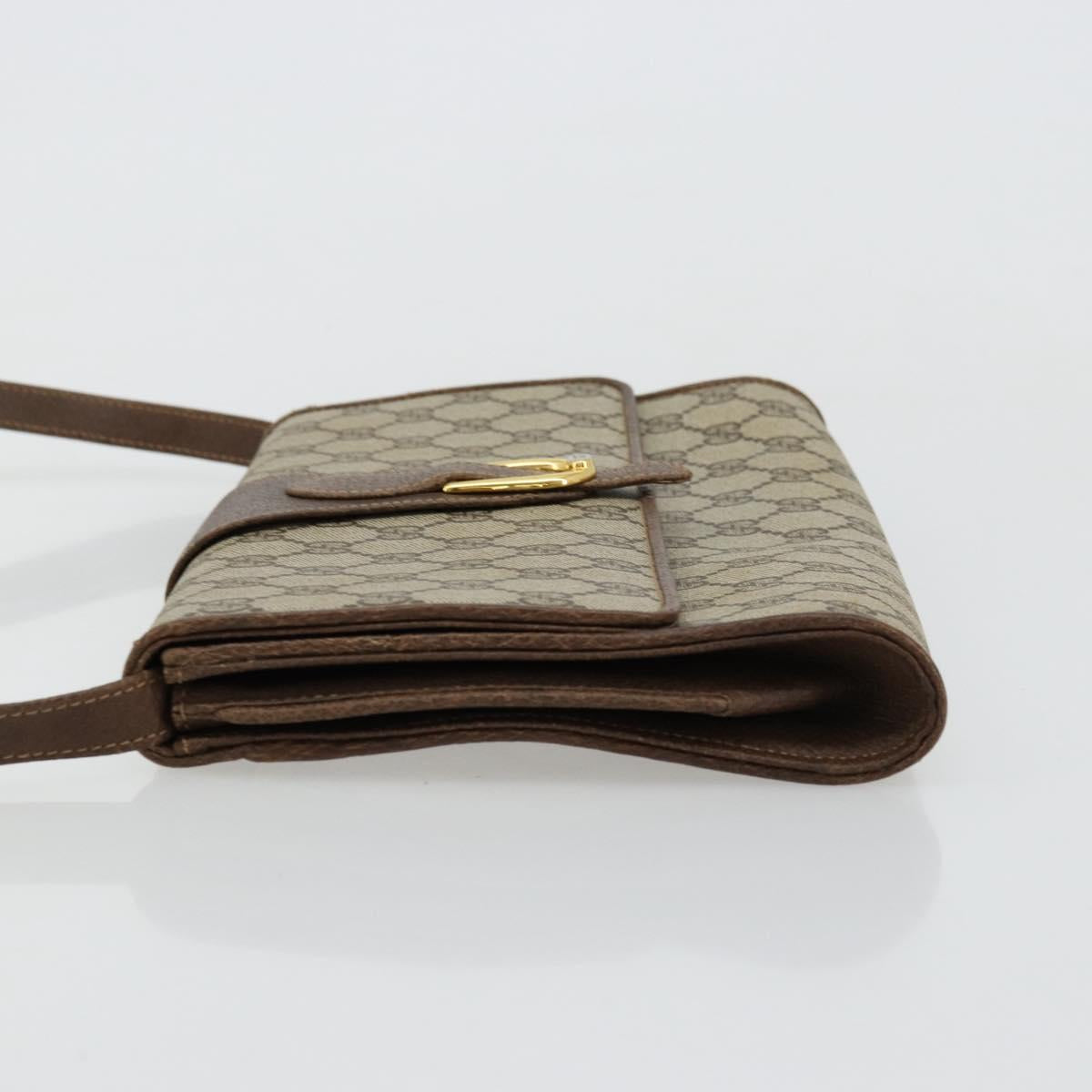 GUCCI GG Supreme Shoulder Bag PVC Beige Gold 904 02 050 Auth BA12354