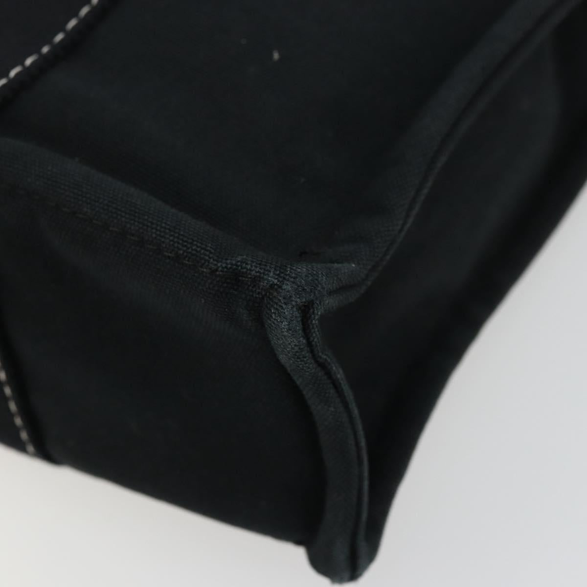 HERMES Fourre Tout PM Hand Bag cotton Black Silver Auth BA12358A