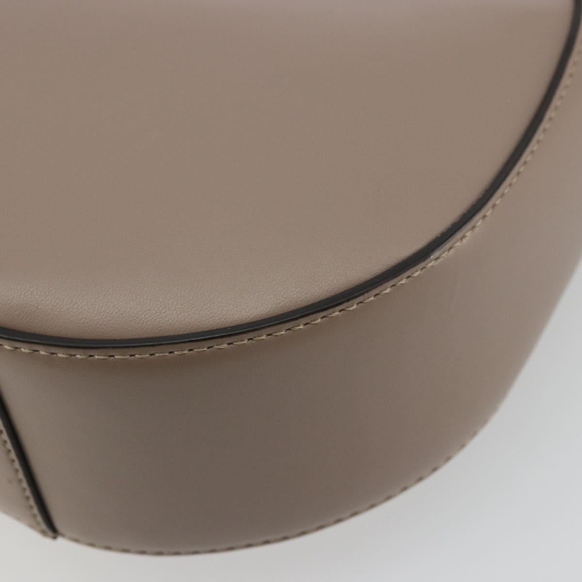 Stella MacCartney Hand Bag Leather Beige Gold Auth BA12359A