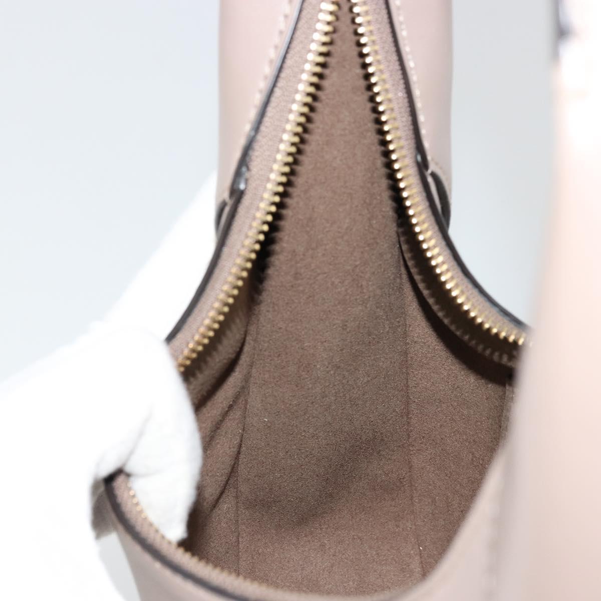 Stella MacCartney Hand Bag Leather Beige Gold Auth BA12359A