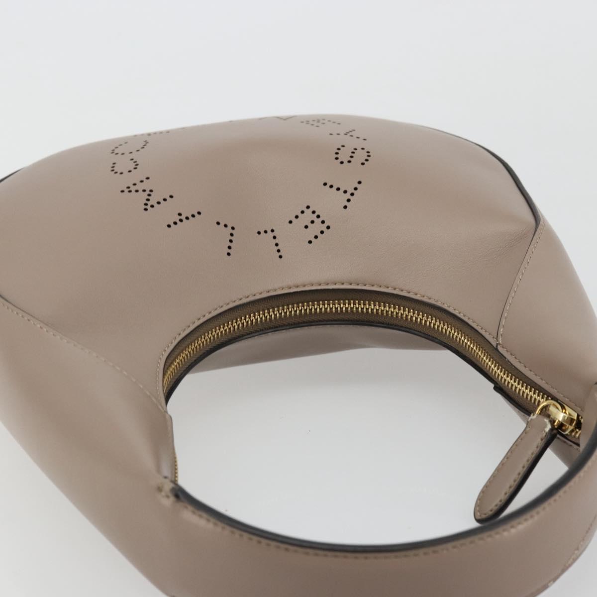 Stella MacCartney Hand Bag Leather Beige Gold Auth BA12359A
