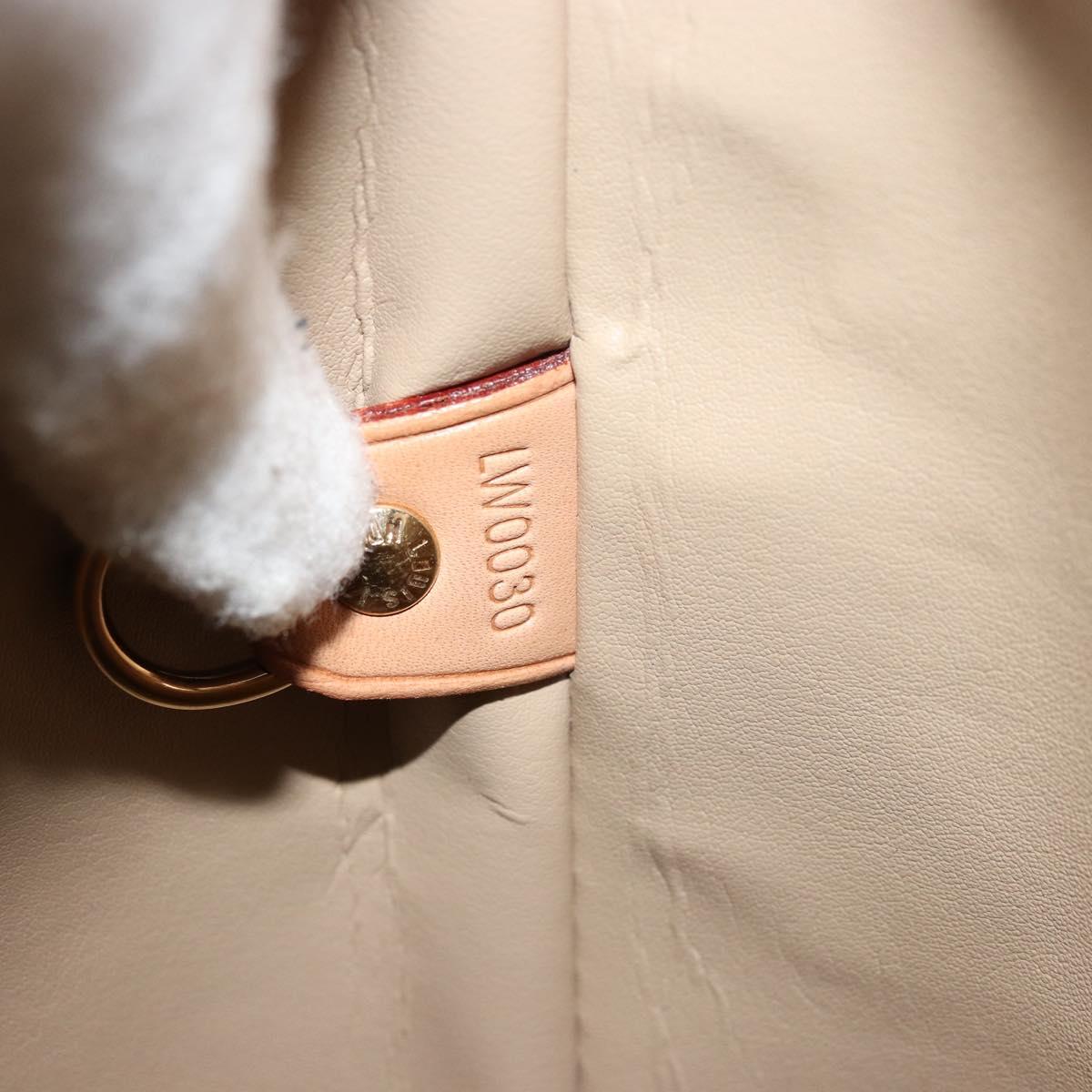 LOUIS VUITTON Monogram Vernis Houston Hand Bag Beige M91004 LV Auth BA12367