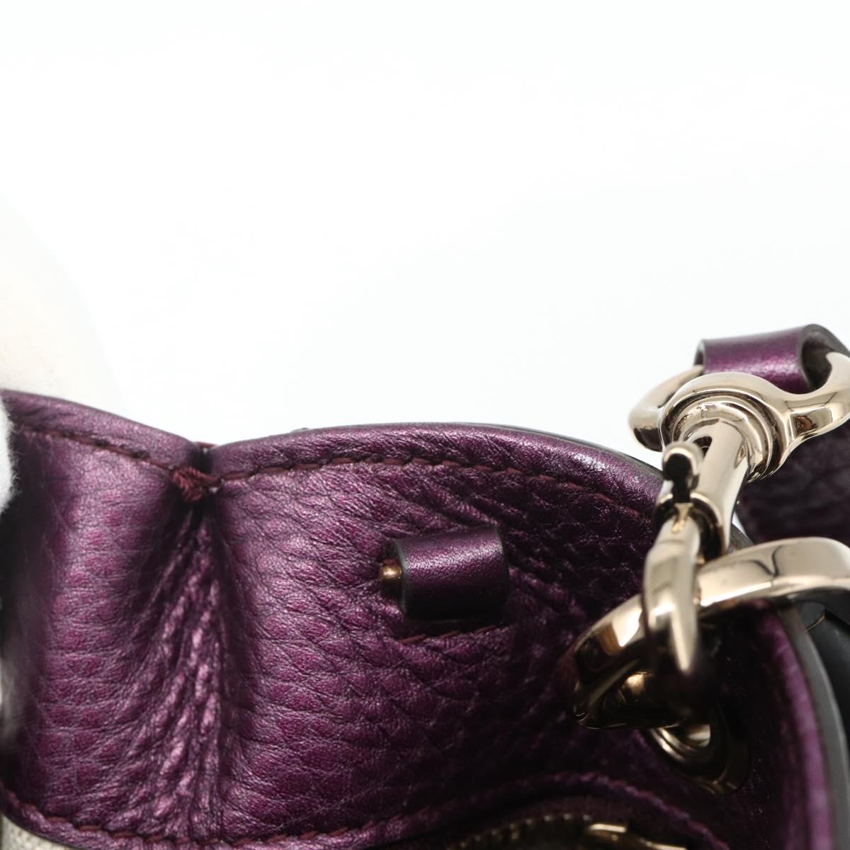 GUCCI Bamboo Hand Bag 2way Purple 336032 Auth BA12378A