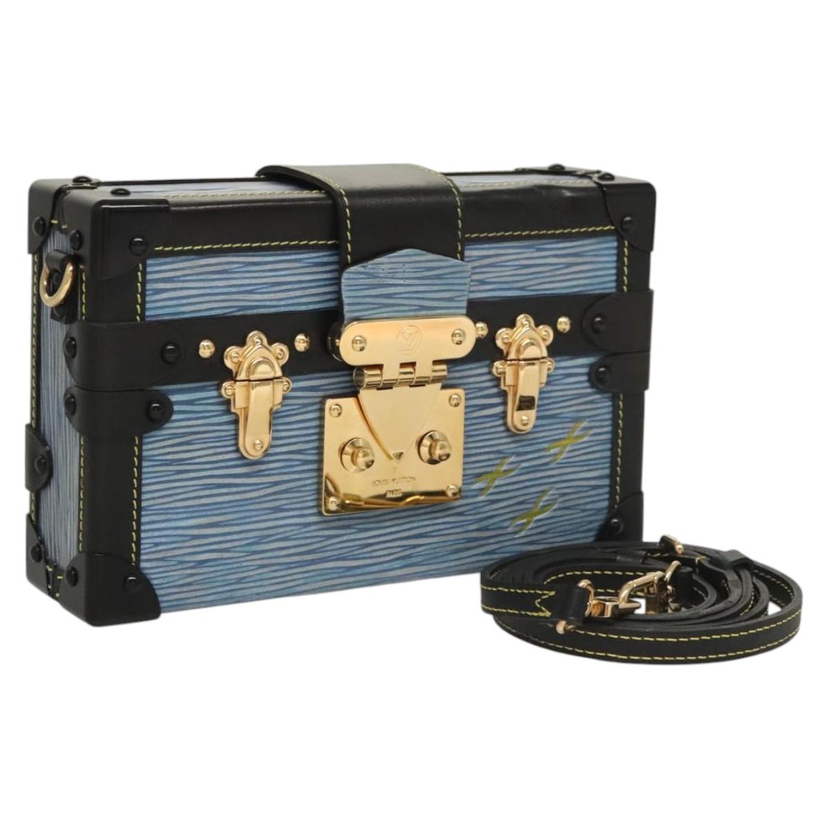 LOUIS VUITTON Epi Petite Mar Shoulder Bag Blue LV Auth BA1237A