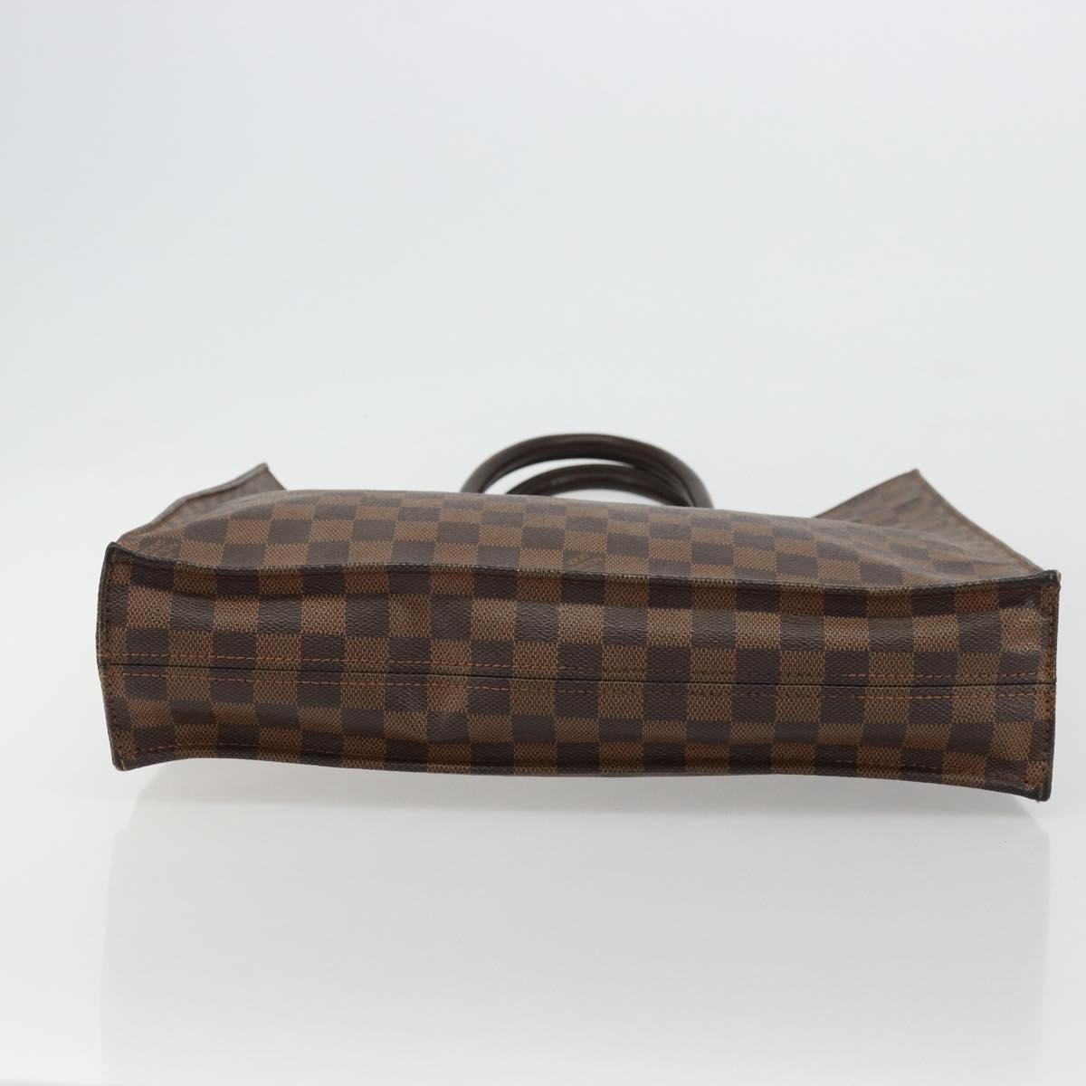 LOUIS VUITTON Damier Ebene Sac Plat Hand Bag N51140 LV Auth BA12381