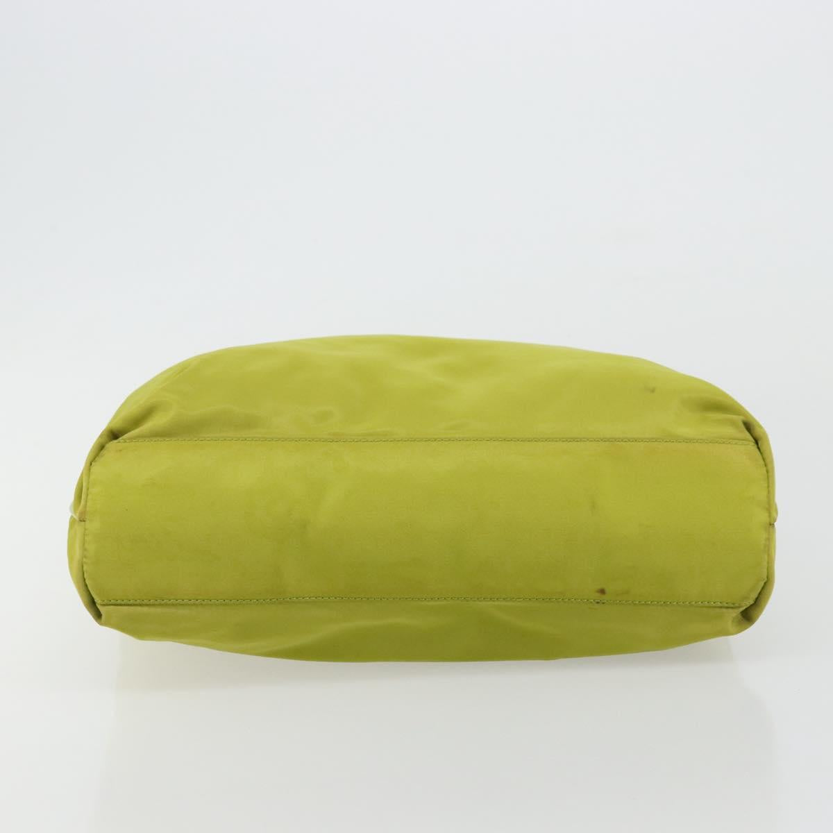 PRADA Tote Bag Nylon Green Gold Auth BA12382