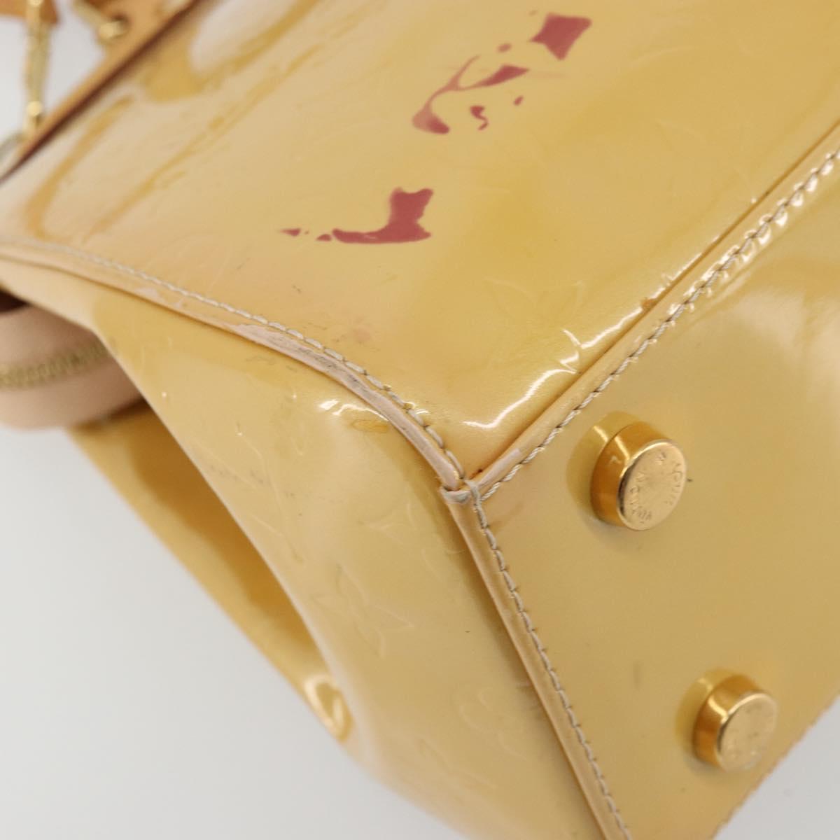 LOUIS VUITTON Vernis Blair MM Hand Bag 2way Rose Florentin M91621 Auth BA12384