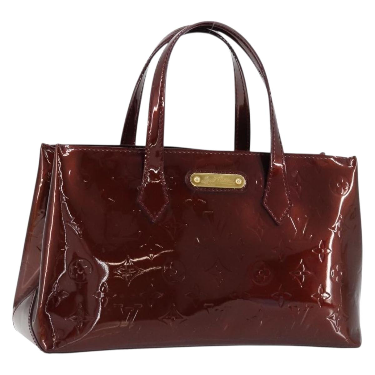 LOUIS VUITTON Monogram Vernis Wilshire PM Bag Pomme D'amour M93642 Auth BA12387A