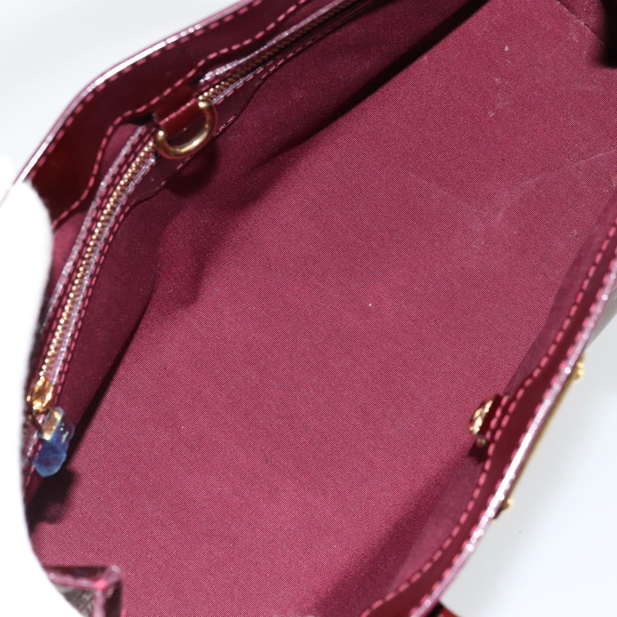 LOUIS VUITTON Monogram Vernis Wilshire PM Bag Pomme D'amour M93642 Auth BA12387A