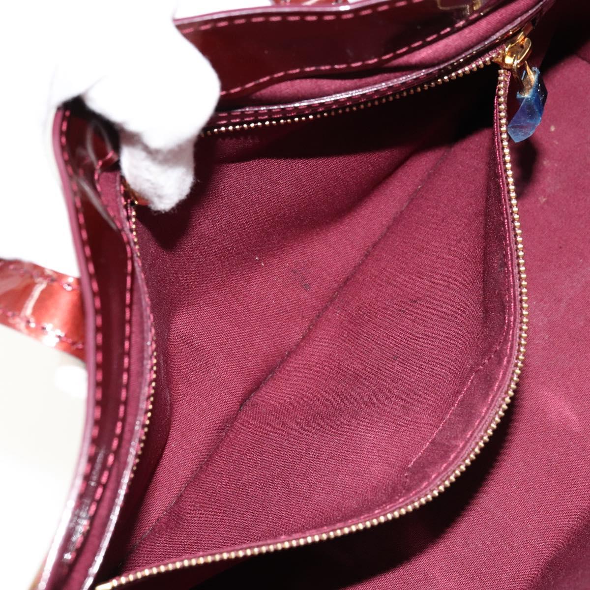 LOUIS VUITTON Monogram Vernis Wilshire PM Bag Pomme D'amour M93642 Auth BA12387A