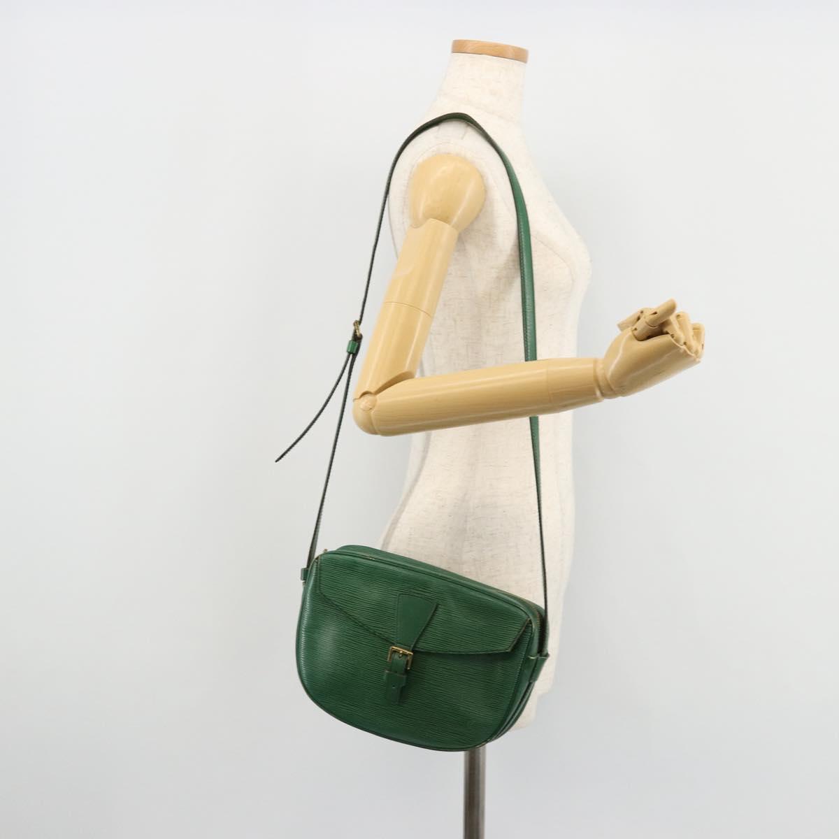 LOUIS VUITTON Epi Jeune Fille MM Shoulder Bag Green M52154 LV Auth BA12391