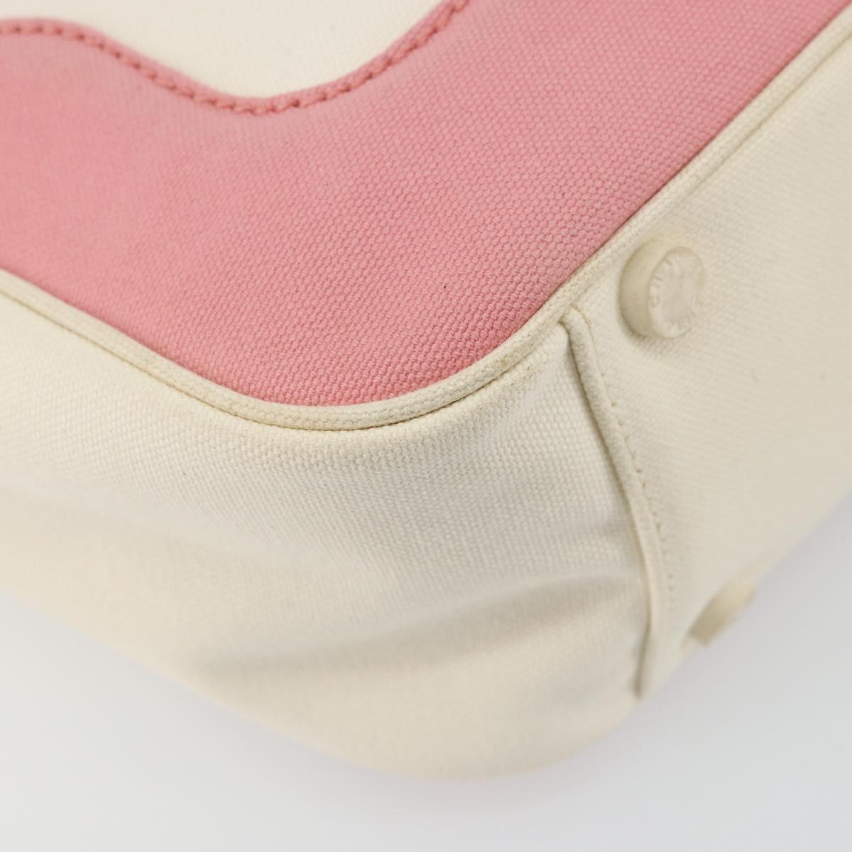 CHANEL Tote Bag Canvas Beige Gold CC Auth BA12393
