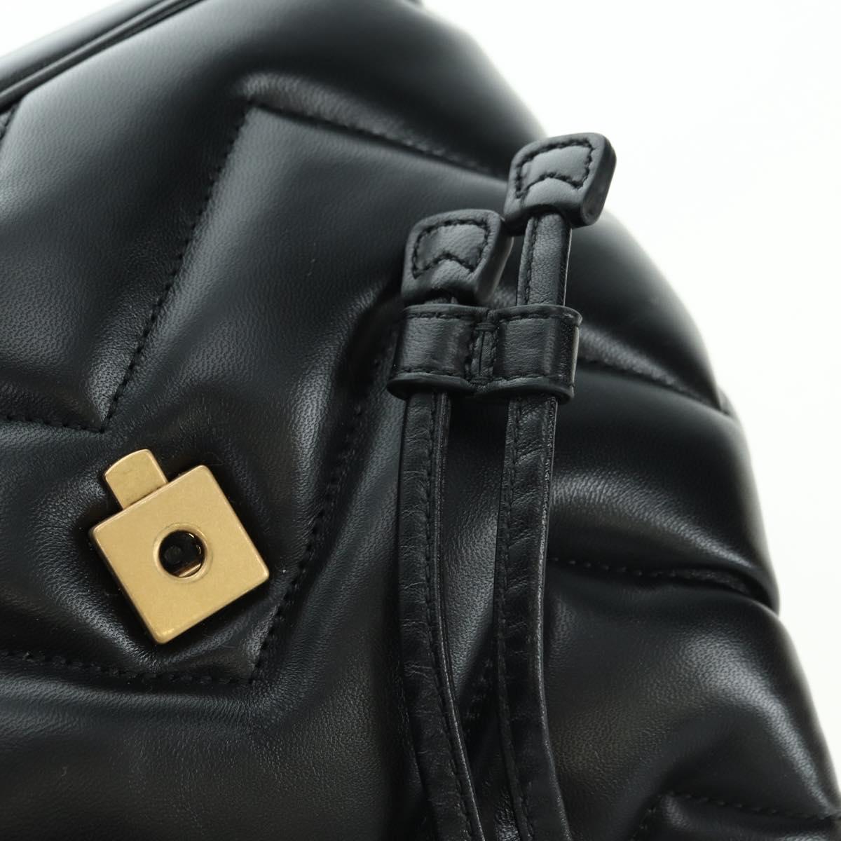 GUCCI GG Marmont Backpack Leather Black Gold 777253 Auth BA12395SAV