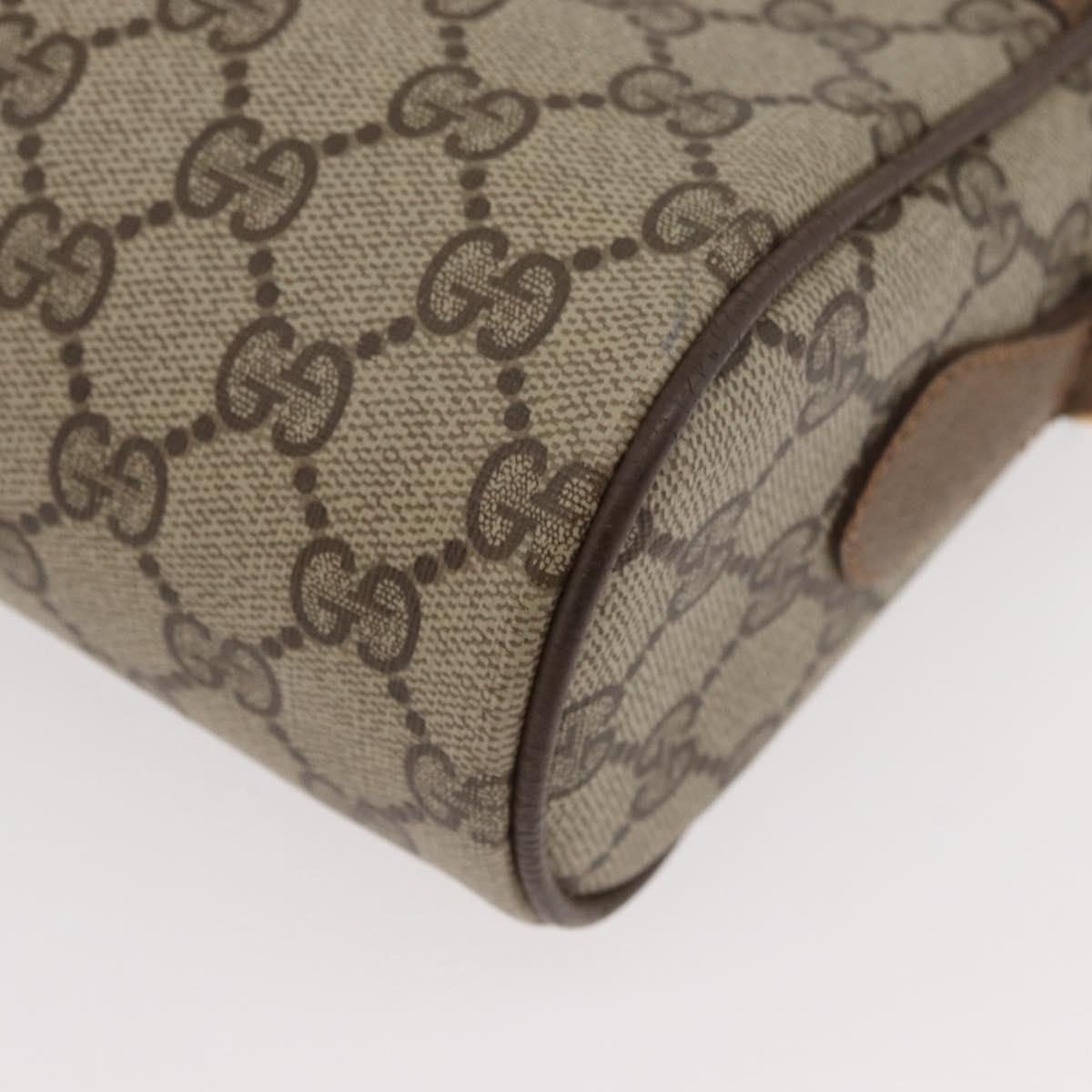 GUCCI GG Supreme Web Sherry Line Bag PVC Beige Gold 119 02 088 Auth BA12405