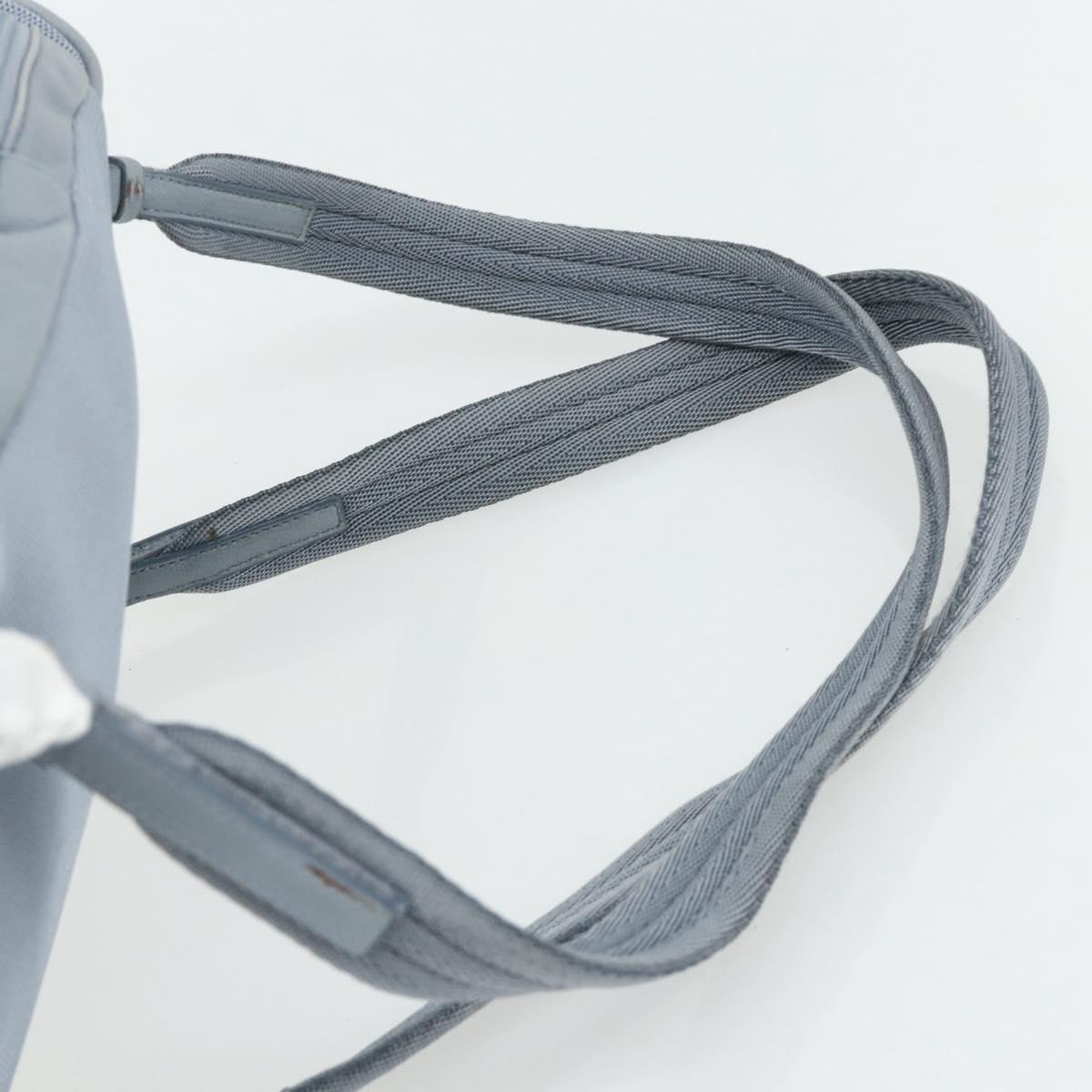 PRADA Backpack Leather Light Blue Silver Auth BA12406A
