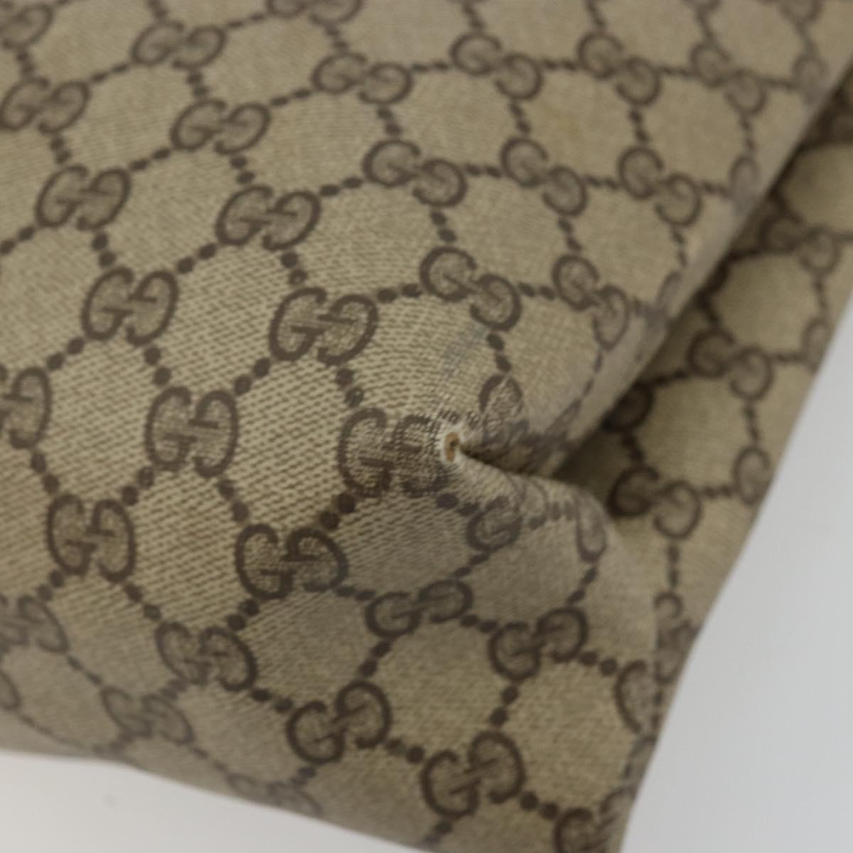 GUCCI GG Supreme Tote Bag PVC Beige Gold 39 02 061 Auth BA12409