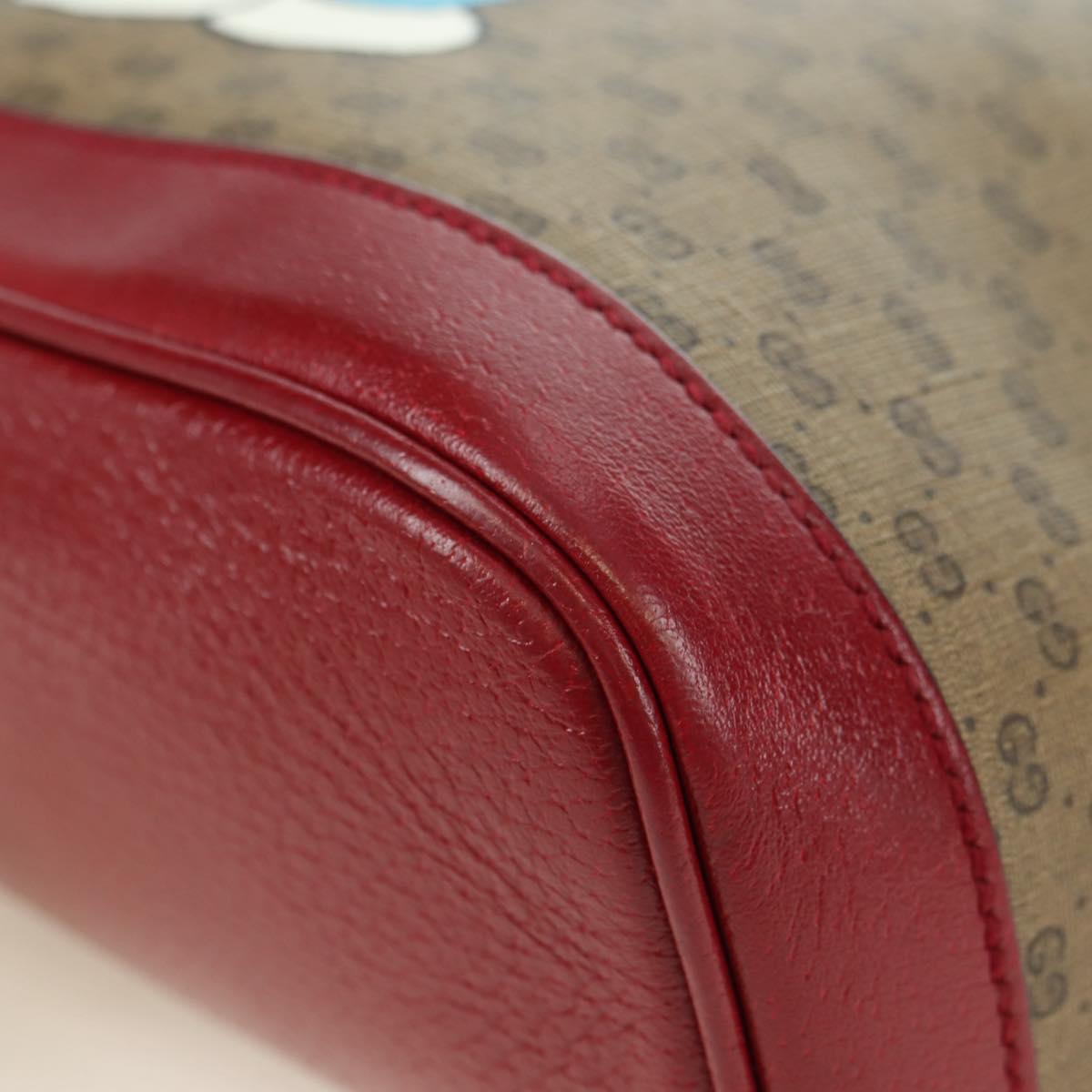 GUCCI Micro GG Supreme Doraemon Backpack PVC Beige Gold 647816 Auth BA12426M