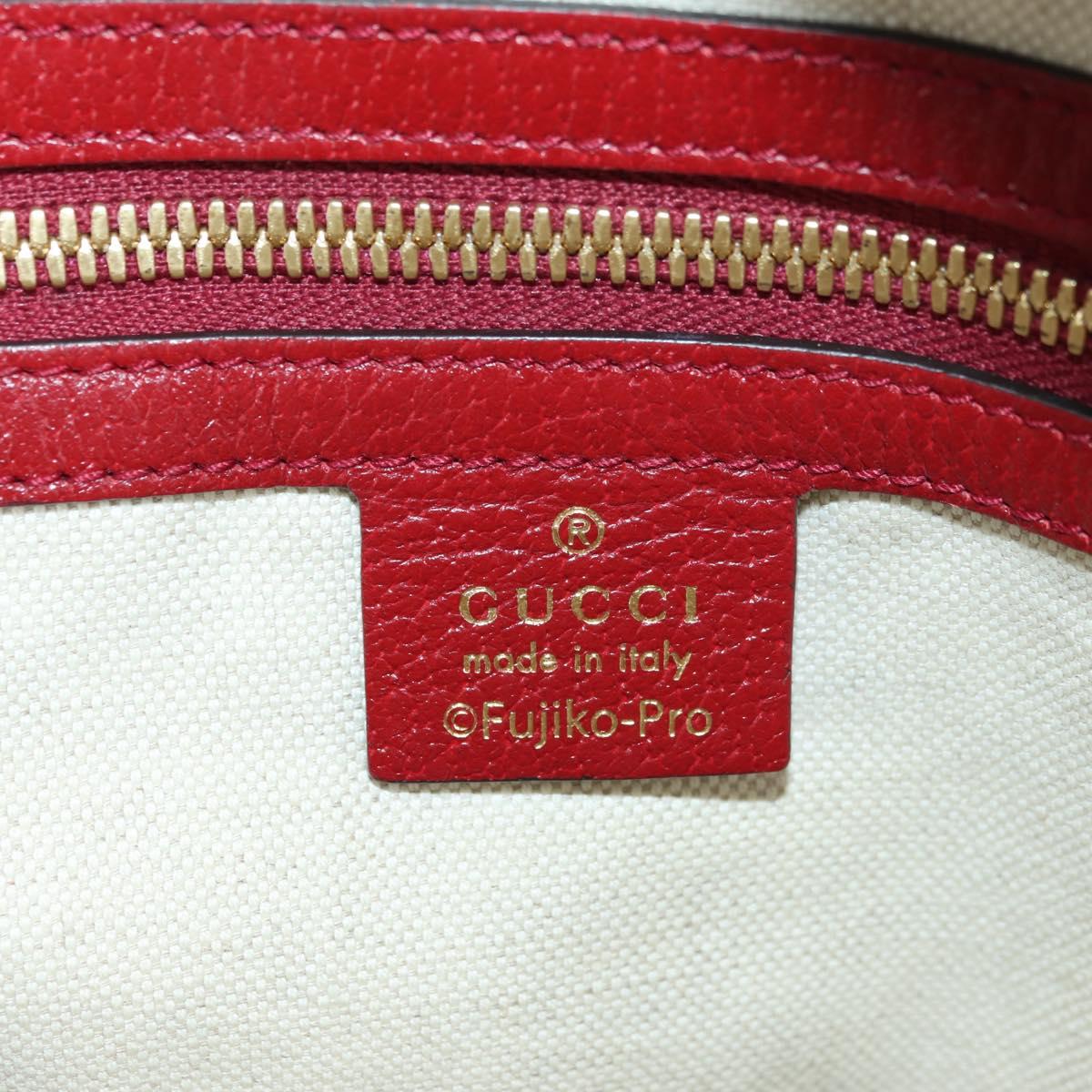 GUCCI Micro GG Supreme Doraemon Backpack PVC Beige Gold 647816 Auth BA12426M