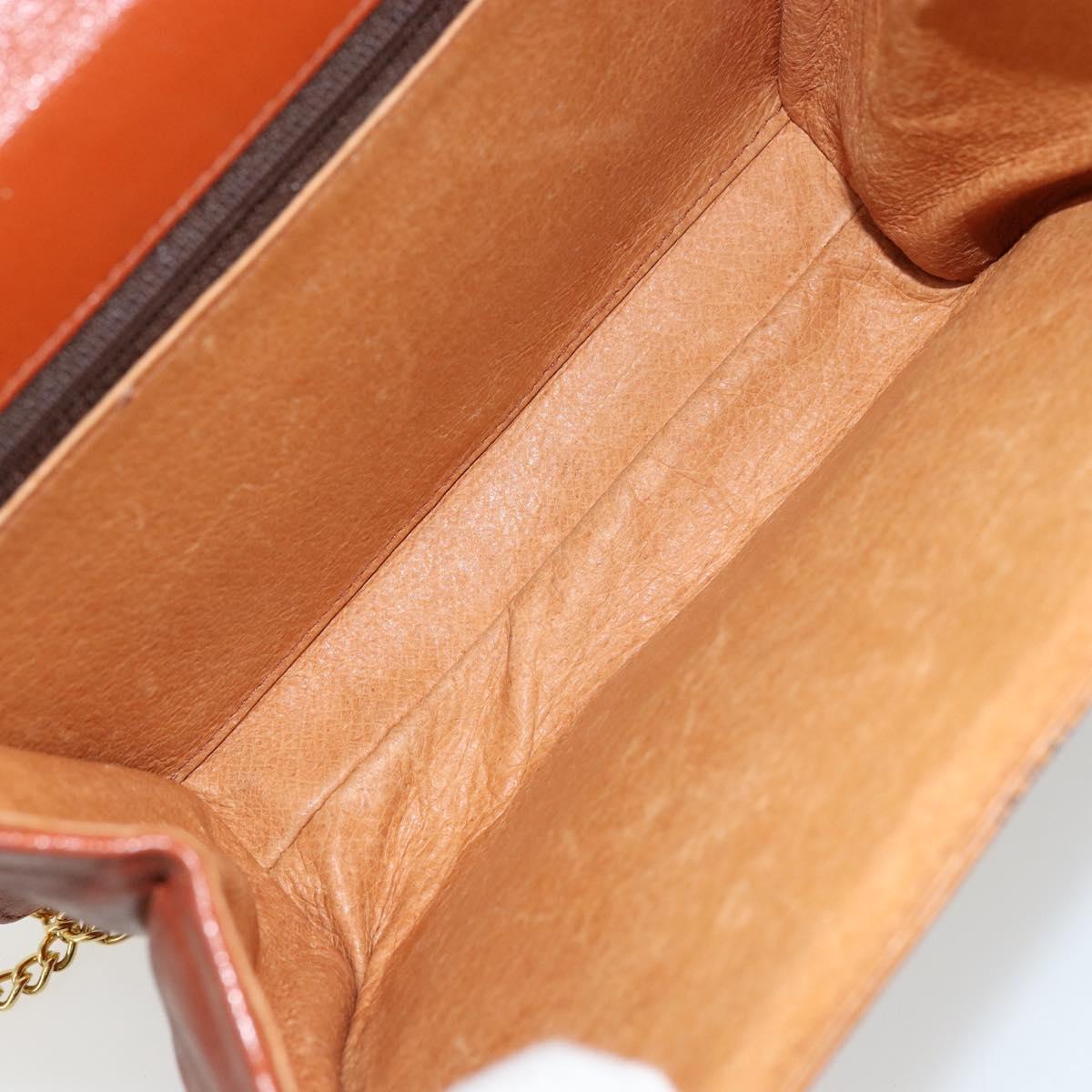 MCM Vicetos Logogram Hand Bag PVC Leather 2way Brown Gold Auth BA12433A