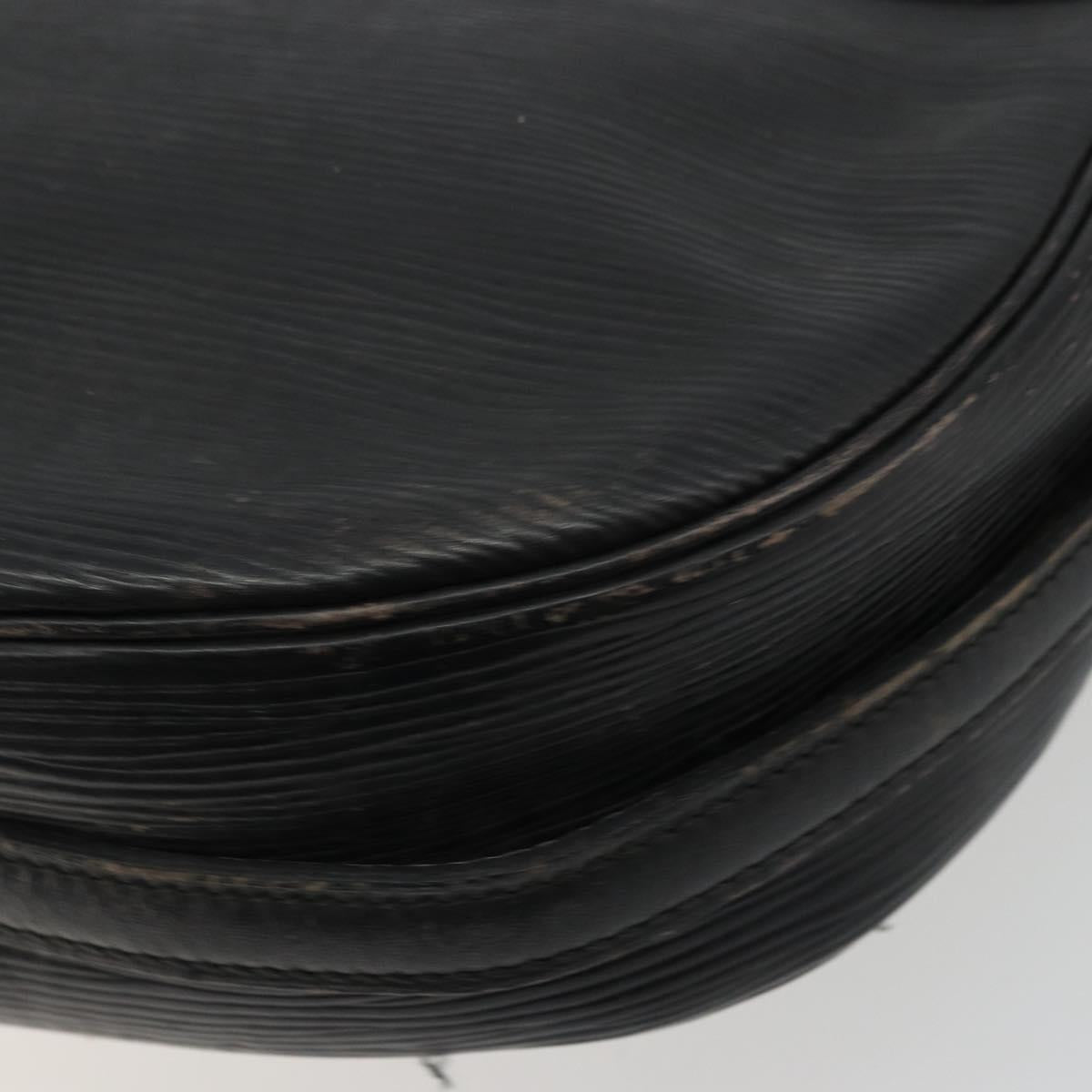 LOUIS VUITTON Epi Jeune Fille MM Shoulder Bag Black M52152 LV Auth BA12440