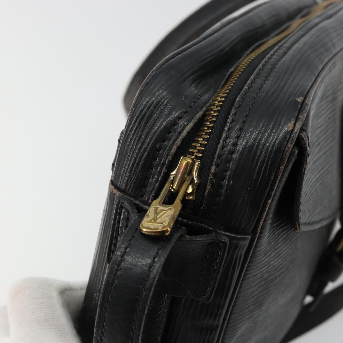 LOUIS VUITTON Epi Jeune Fille MM Shoulder Bag Black M52152 LV Auth BA12440