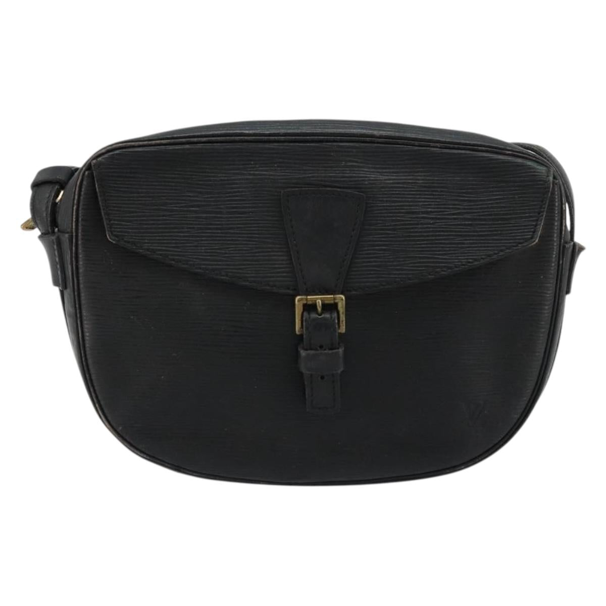 LOUIS VUITTON Epi Jeune Fille MM Shoulder Bag Black M52152 LV Auth BA12440