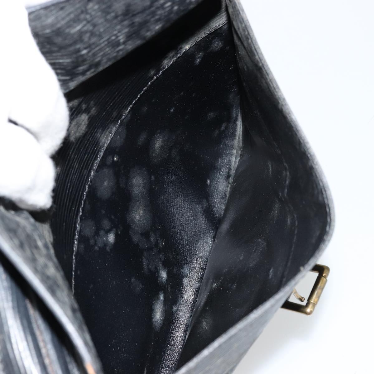 LOUIS VUITTON Epi Jeune Fille MM Shoulder Bag Black M52152 LV Auth BA12440