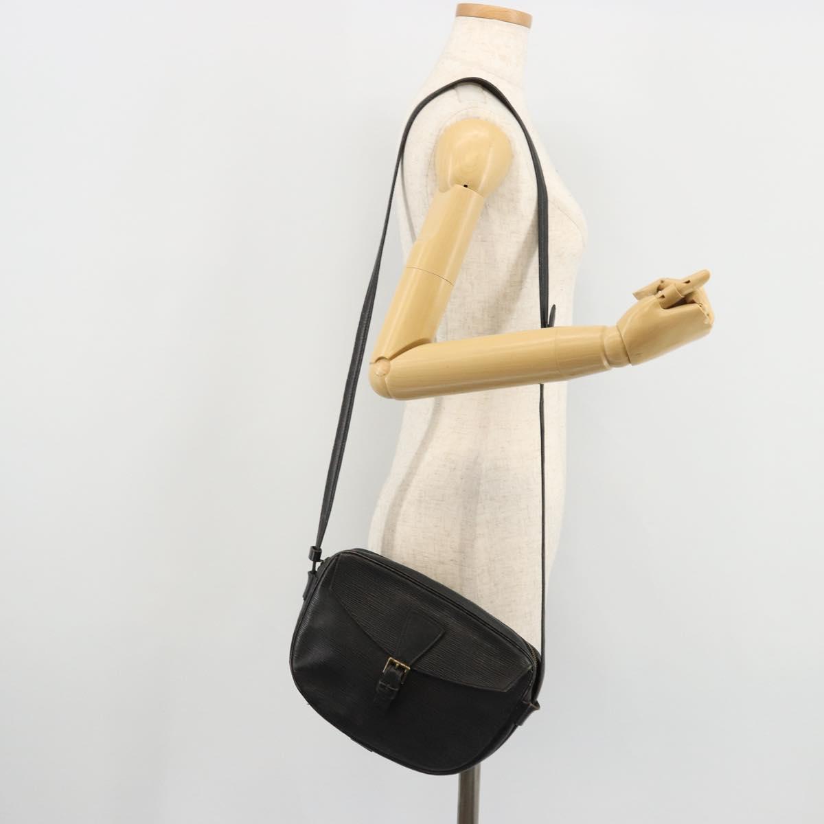 LOUIS VUITTON Epi Jeune Fille MM Shoulder Bag Black M52152 LV Auth BA12440