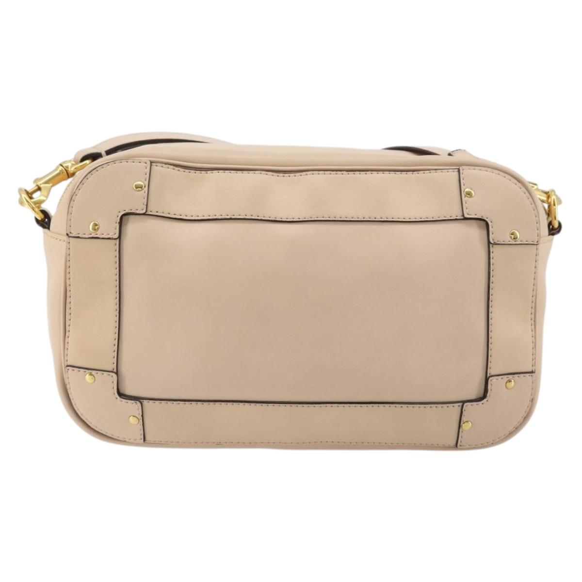 Chloe Shoulder Bag Leather Pink Gold Auth BA12443A