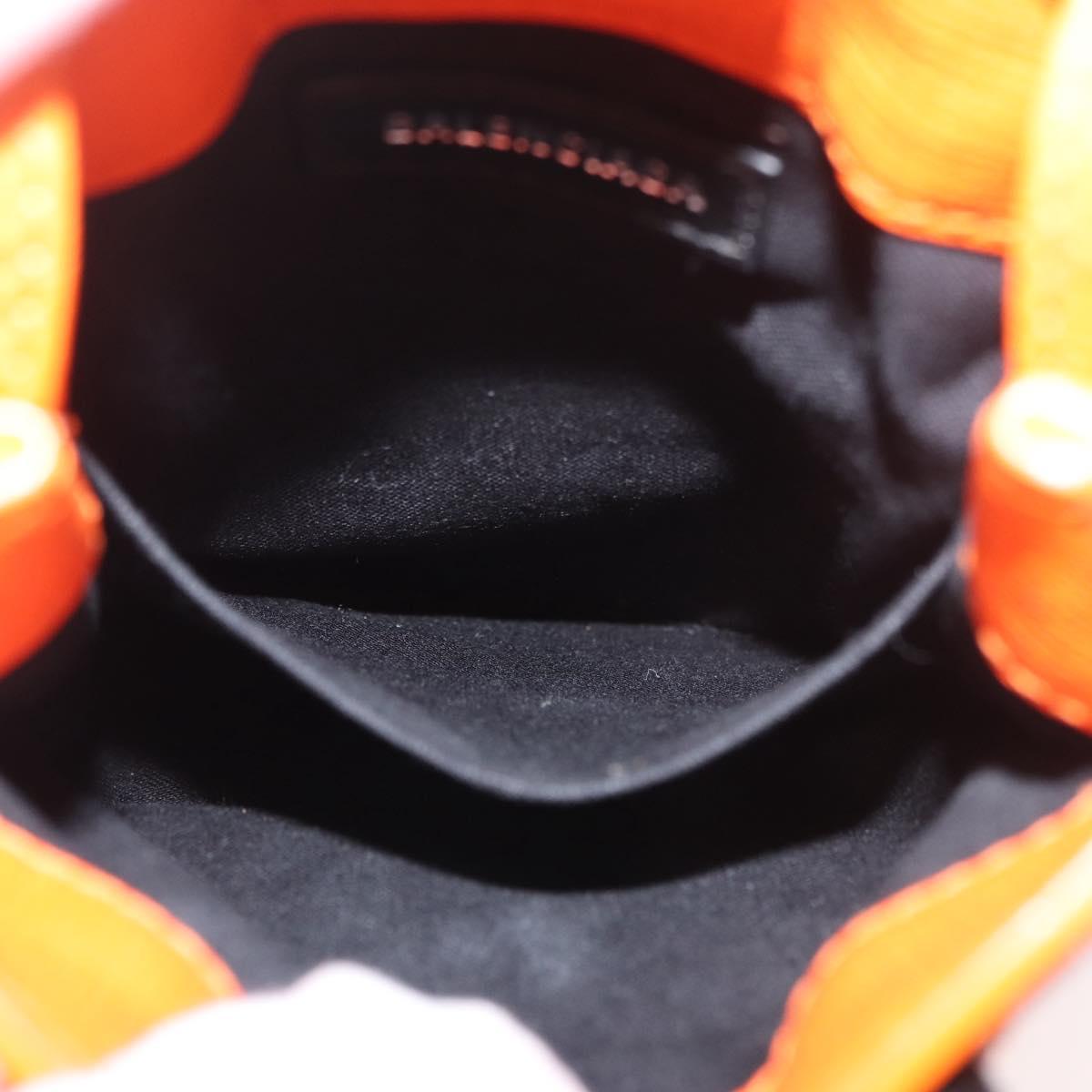 BALENCIAGA Shopping Phone Holder Bag Leather Orange 593826 Auth BA12449A