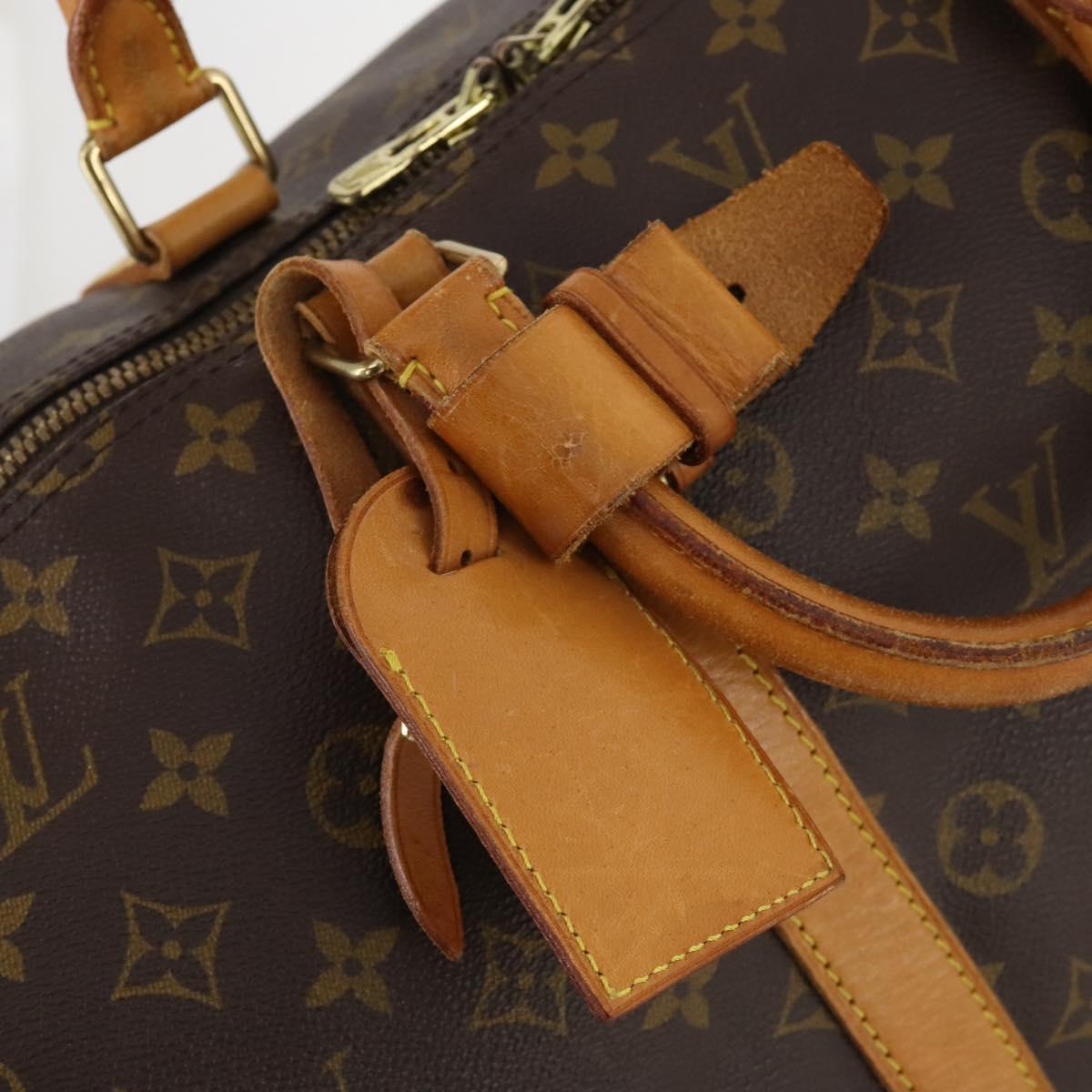 LOUIS VUITTON Monogram Keepall Bandouliere 55 Boston Bag M41414 LV Auth BA12457