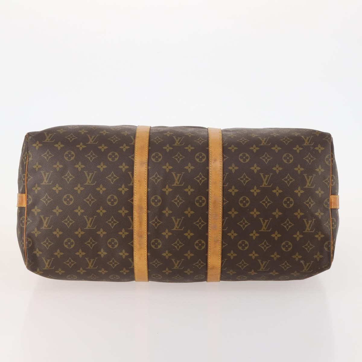 LOUIS VUITTON Monogram Keepall Bandouliere 55 Boston Bag M41414 LV Auth BA12457