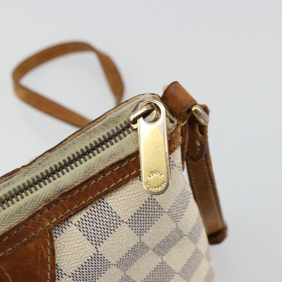 LOUIS VUITTON Damier Azur Siracusa PM Shoulder Bag N41113 LV Auth BA12460