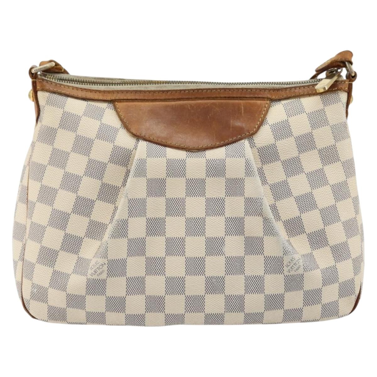 LOUIS VUITTON Damier Azur Siracusa PM Shoulder Bag N41113 LV Auth BA12460