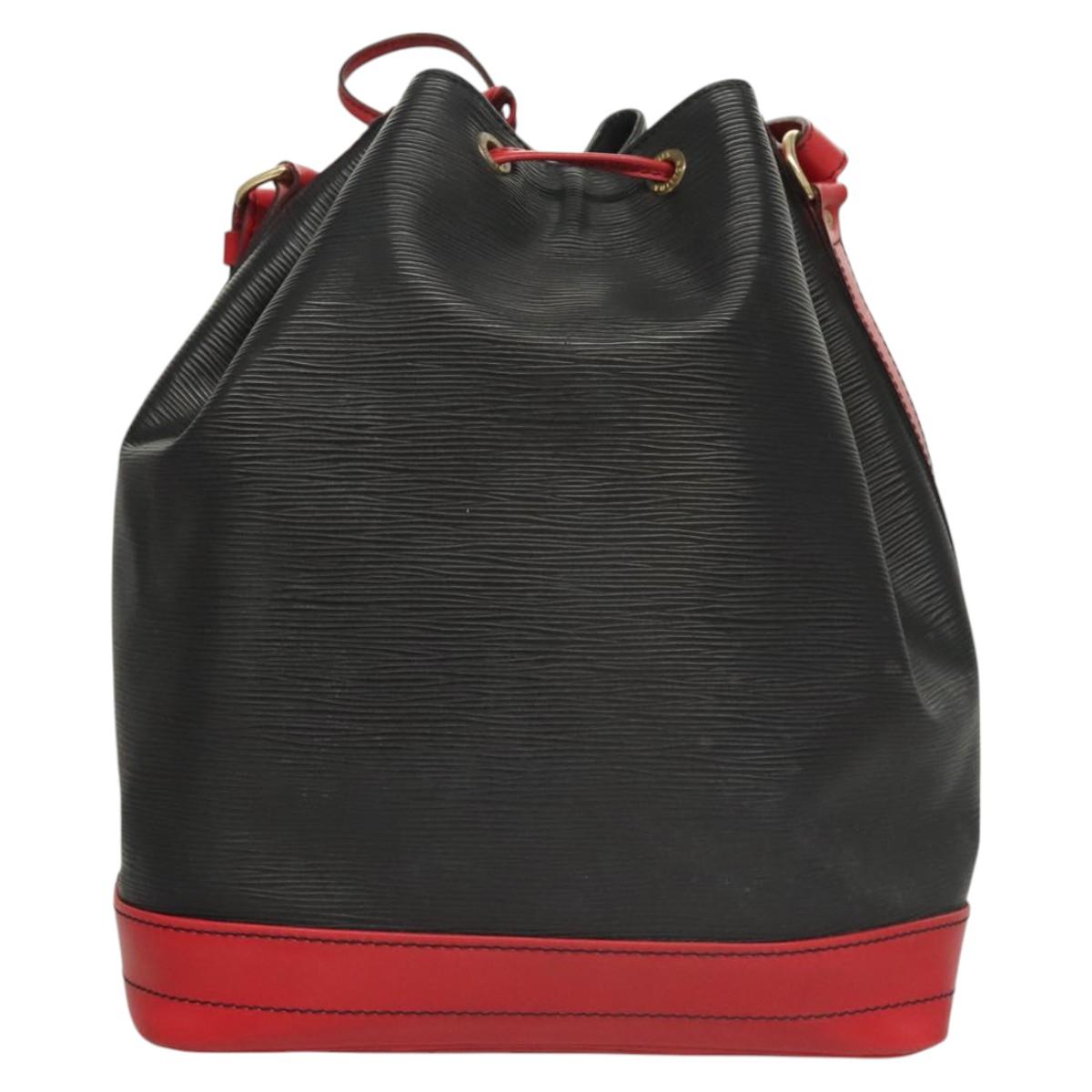 LOUIS VUITTON Epi Noe Shoulder Bag Bicolor Black Red M44017 LV Auth BA1247