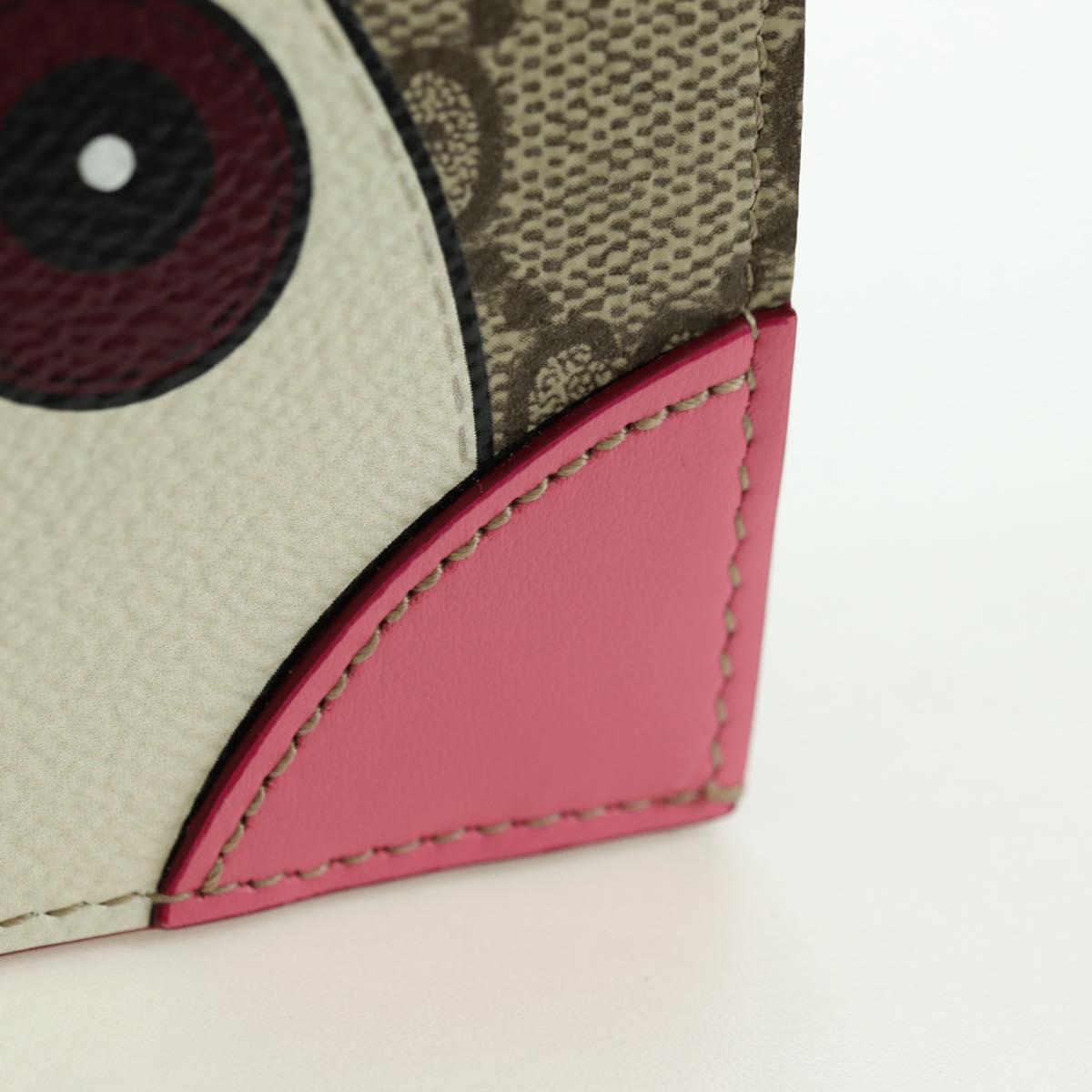 GUCCI GG Supreme Bifold Wallet PVC Beige Gold 818767 Auth BA12475M