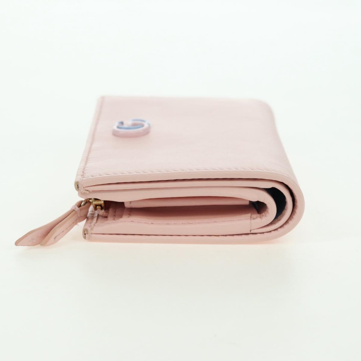 GUCCI Bifold Wallet Leather Pink Gold 790063 Auth BA12476M
