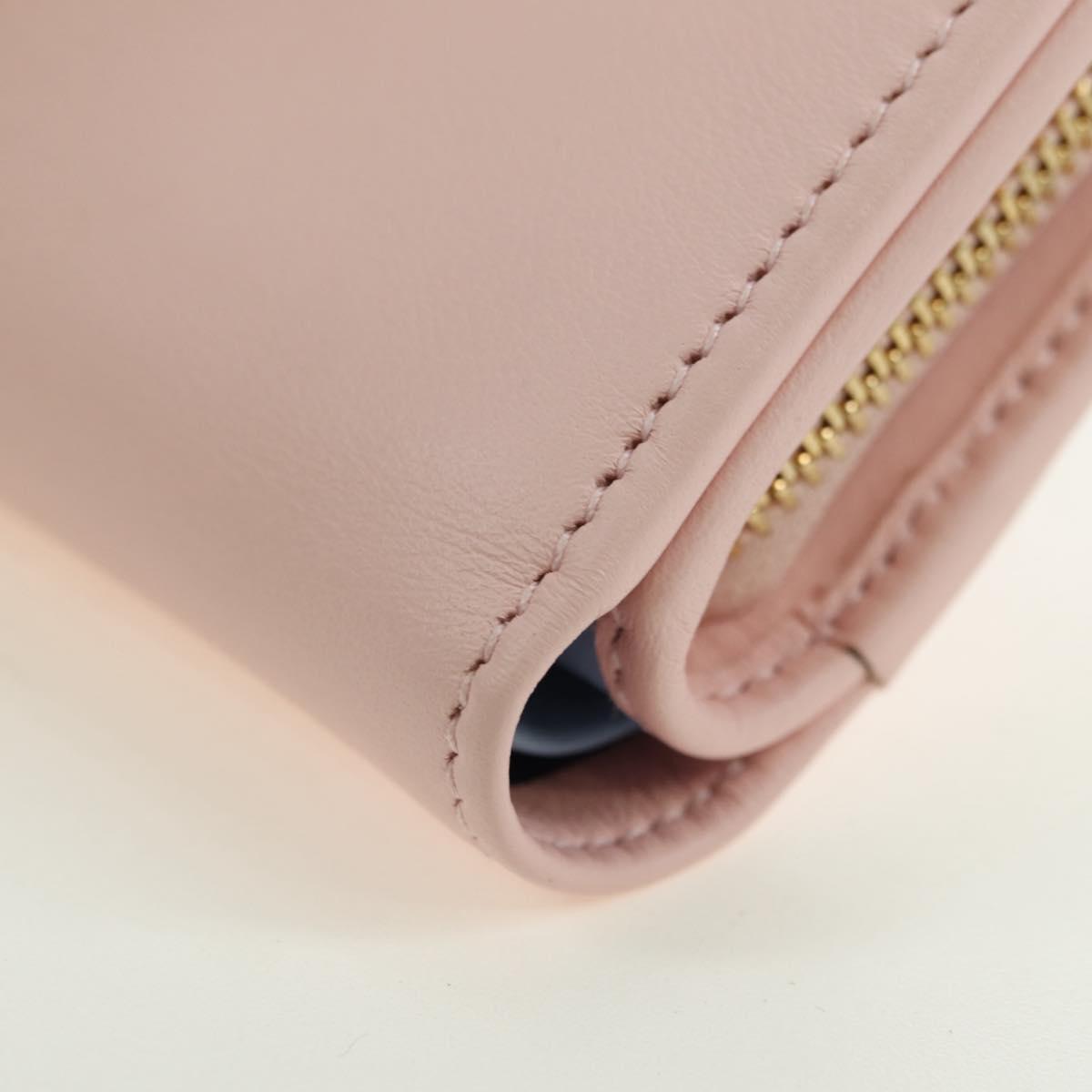 GUCCI Bifold Wallet Leather Pink Gold 790063 Auth BA12476M