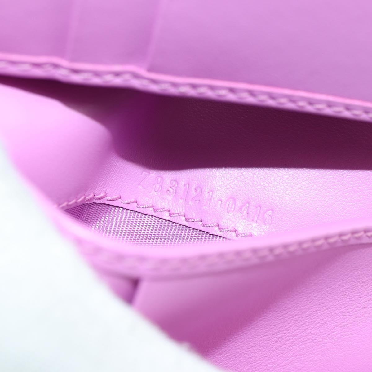 GUCCI GG Canvas Bifold Wallet Pink Gold 783121 Auth BA12478M