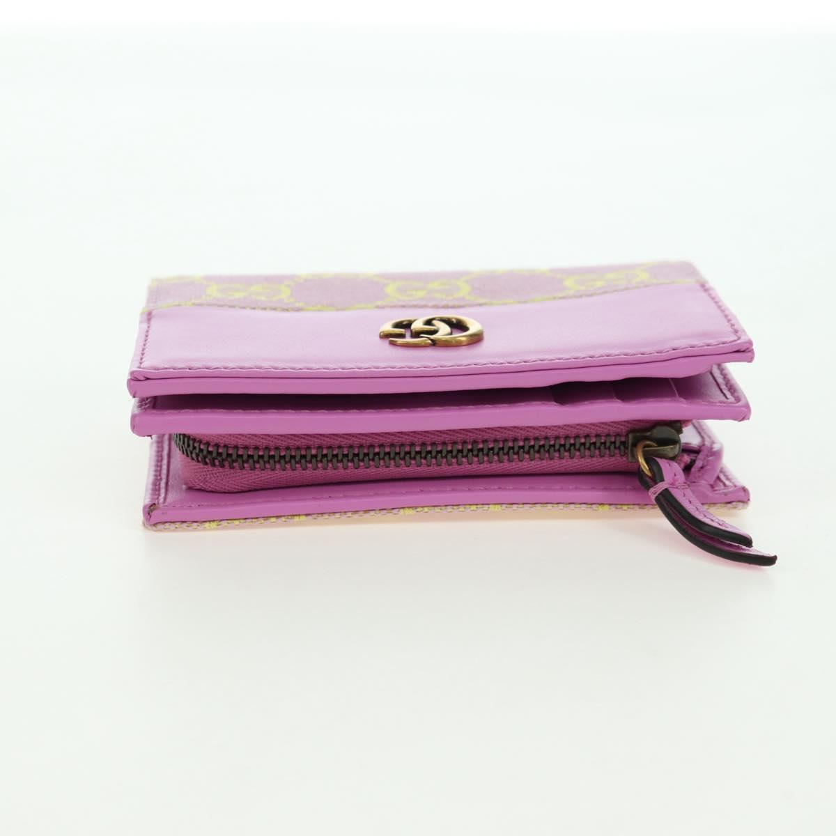 GUCCI GG Canvas Bifold Wallet Pink Gold 783121 Auth BA12478M