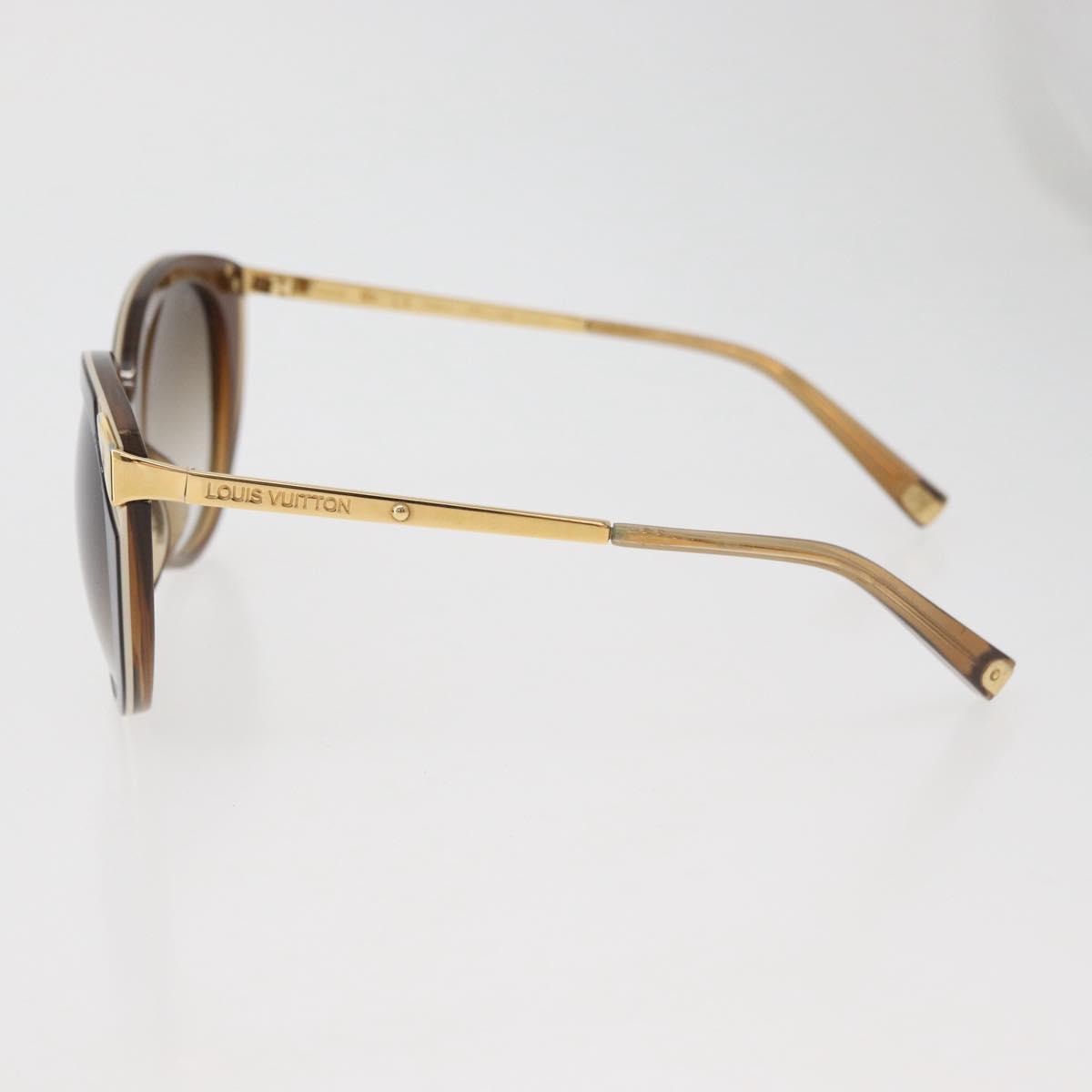LOUIS VUITTON Sunglasses metal Brown LV Auth BA12484A