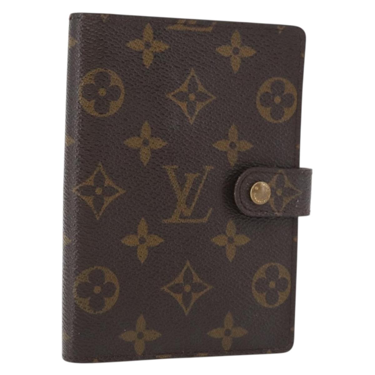 LOUIS VUITTON Monogram Agenda PM Day Planner Cover R20005 LV Auth BA12488