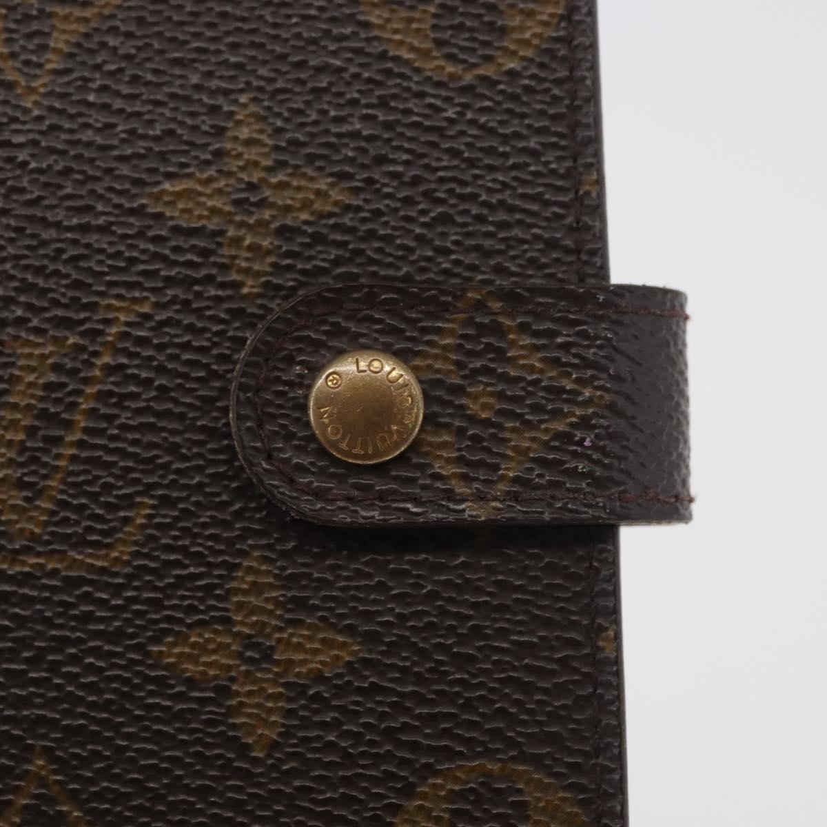LOUIS VUITTON Monogram Agenda PM Day Planner Cover R20005 LV Auth BA12488