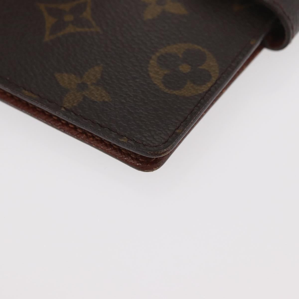 LOUIS VUITTON Monogram Agenda PM Day Planner Cover R20005 LV Auth BA12488