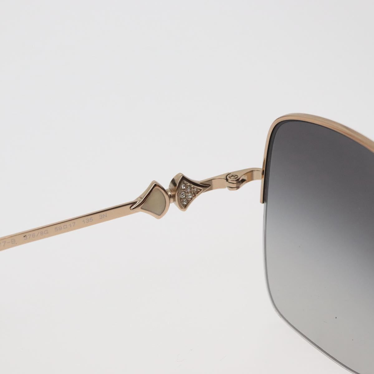 BVLGARI Sunglasses metal Brown Auth BA12489A