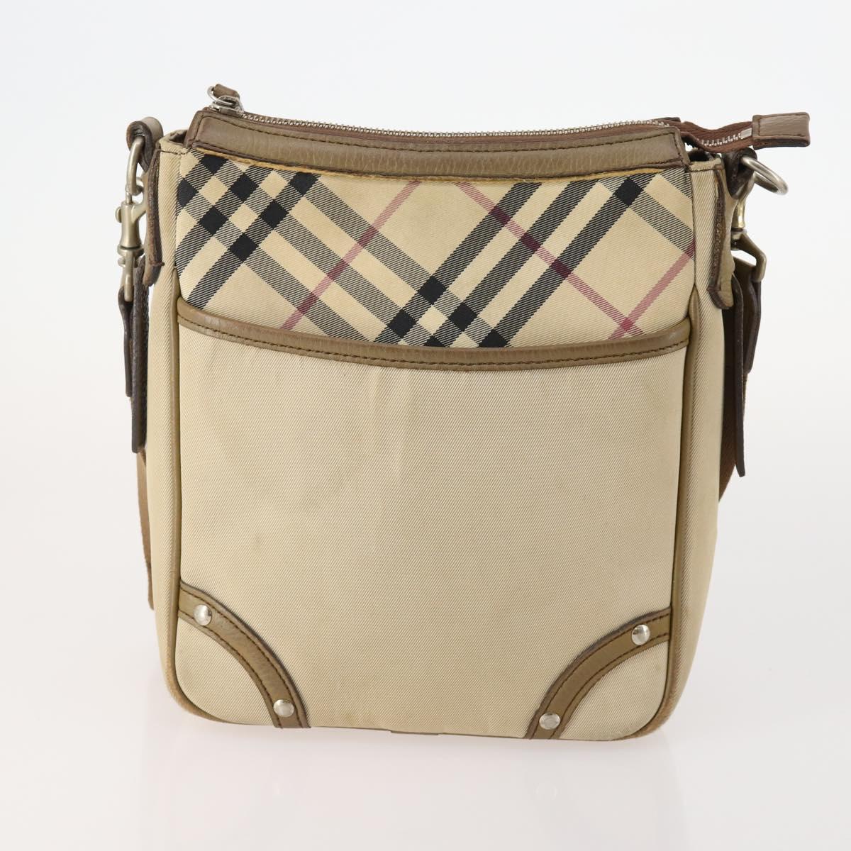 Burberrys Burberry Nova Check Shoulder Bag Canvas 2 Set Beige Auth BA12494